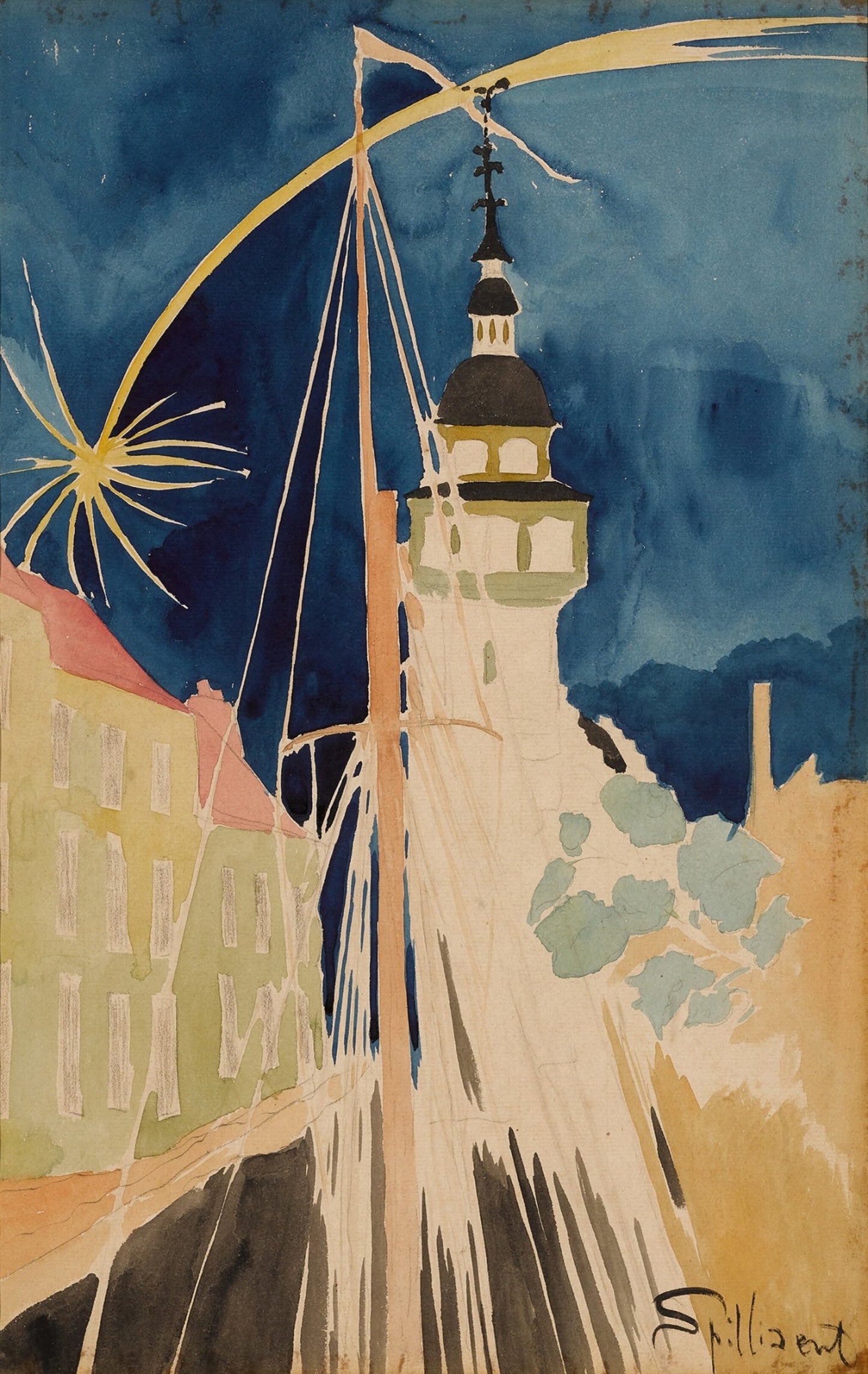 {{ product_title }} Fine Art Print | {{ product_vendor }} Jakero77 Léon Spilliaert - Obus Sur Ostende (1917) Fine Art Print Art Print Jakero77