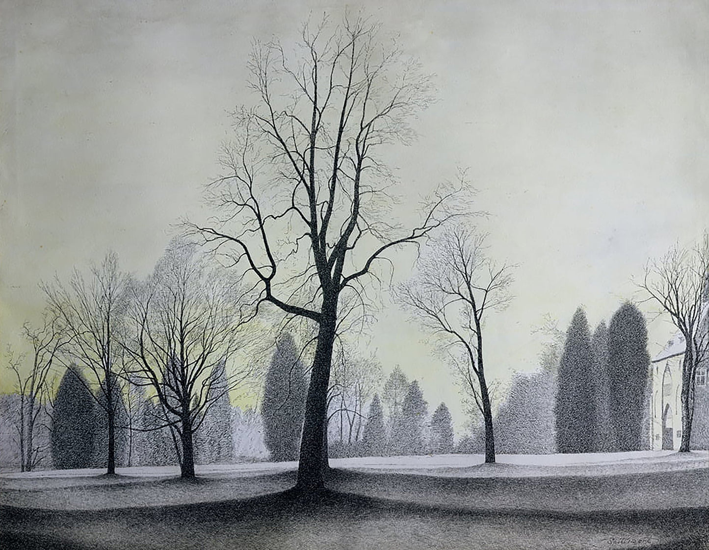 {{ product_title }} Fine Art Print | {{ product_vendor }} Jakero77 Leon Spilliaert - The Park Trees (circa 1915) Fine Art Print Art Print Jakero77