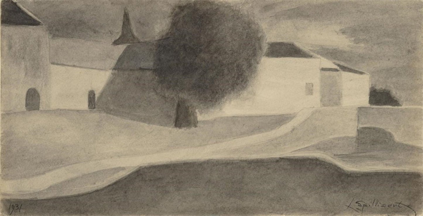 {{ product_title }} Fine Art Print | {{ product_vendor }} Jakero77 Léon Spilliaert - Paysage Villageois (1931) Fine Art Print Art Print Jakero77