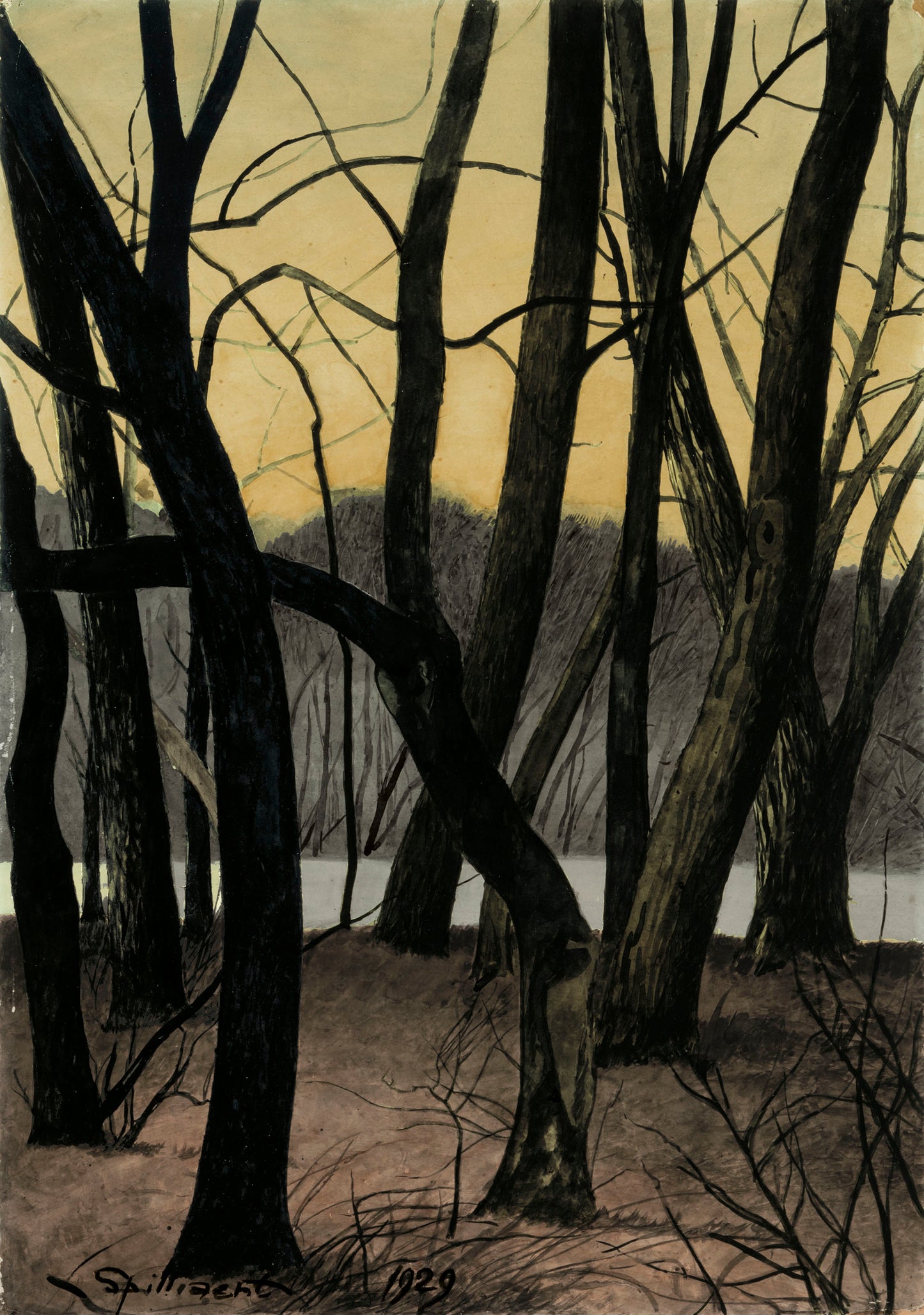 {{ product_title }} Fine Art Print | {{ product_vendor }} Jakero77 Léon Spilliaert - Boomstammen (1929) Tree Trunks Fine Art Print Art Print Jakero77