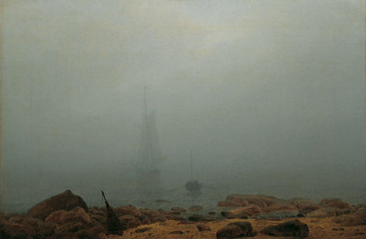{{ product_title }} Fine Art Print | {{ product_vendor }} Jakero77 Caspar David Friedrich - Sea Beach in the Fog (1807) Fine Art Print Art Print Jakero77