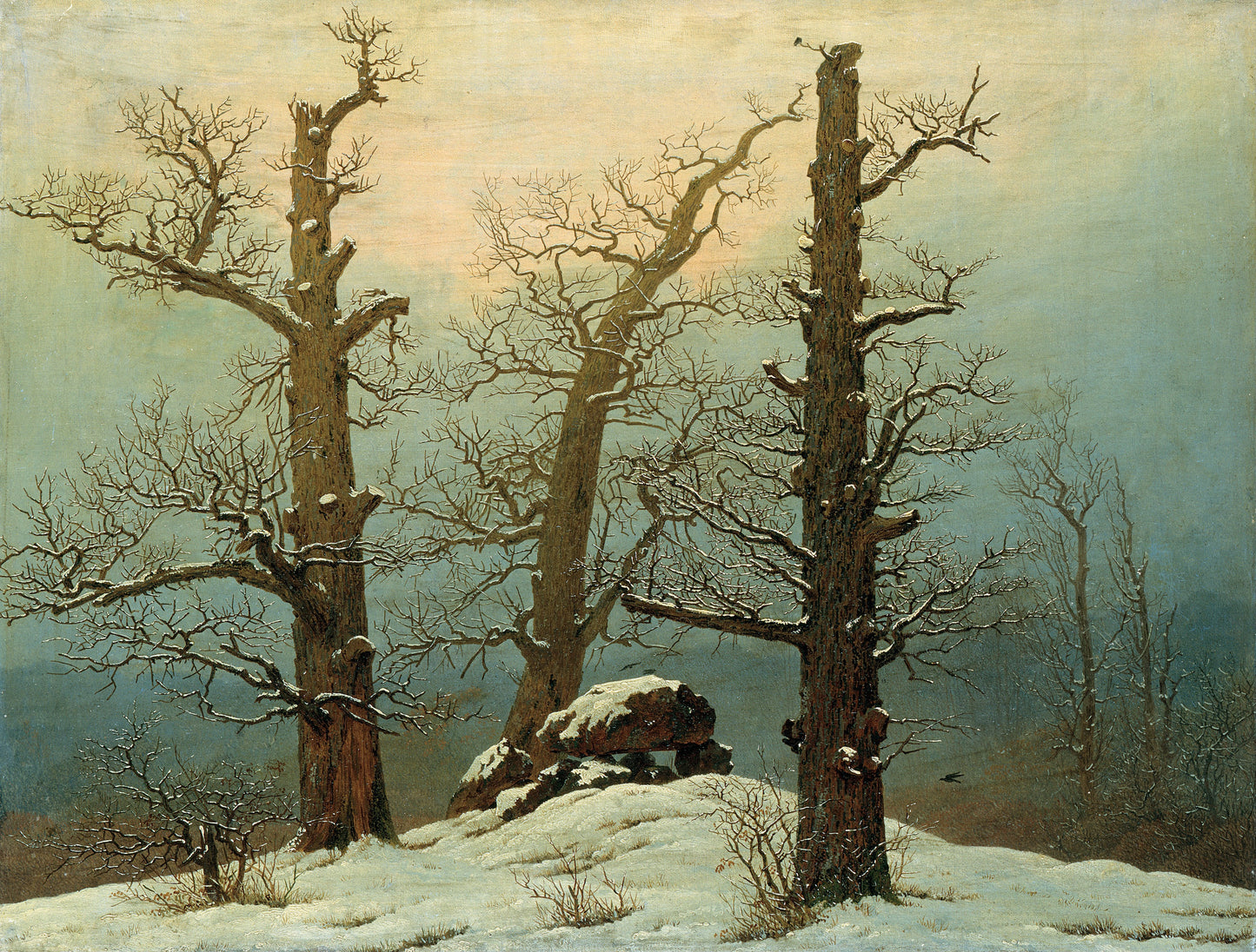 {{ product_title }} Fine Art Print | {{ product_vendor }} Jakero77 Caspar David Friedrich - Cairn in Snow (1807) Fine Art Print Art Print Jakero77