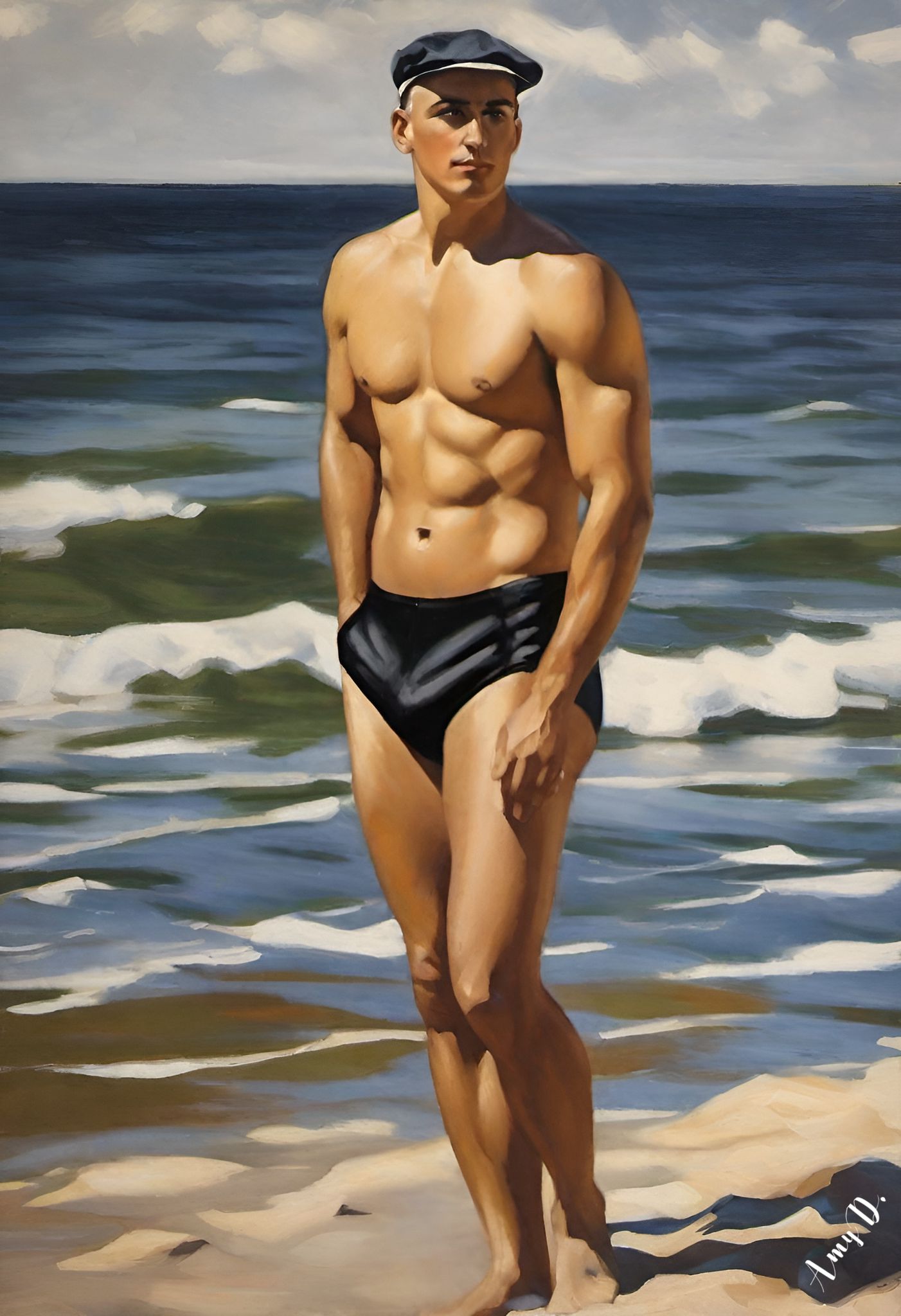 {{ product_title }} Fine Art Print | {{ product_vendor }} Jakero77 Amy Diab - Sun-Kissed Repose (2024) Hand-Signed Fine Art Print Art Print Jakero77