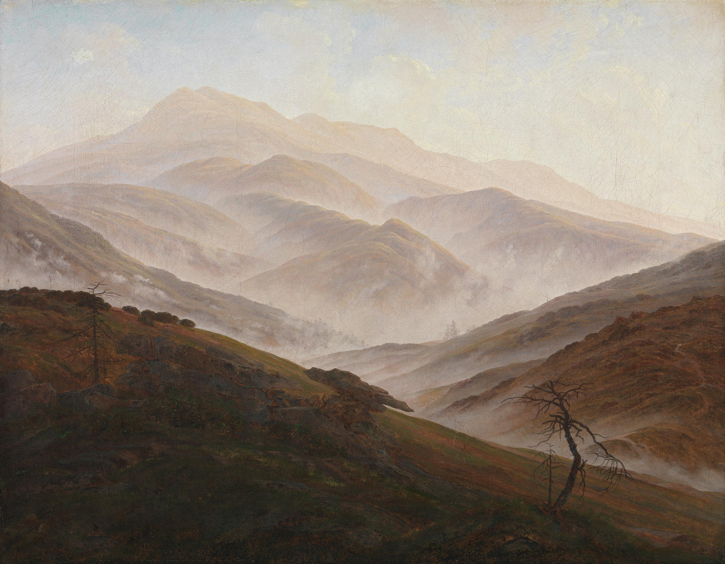 {{ product_title }} Fine Art Print | {{ product_vendor }} Jakero77 Caspar David Friedrich - Giant Mountains in Rising Fog (1819) Fine Art Print Art Print Jakero77