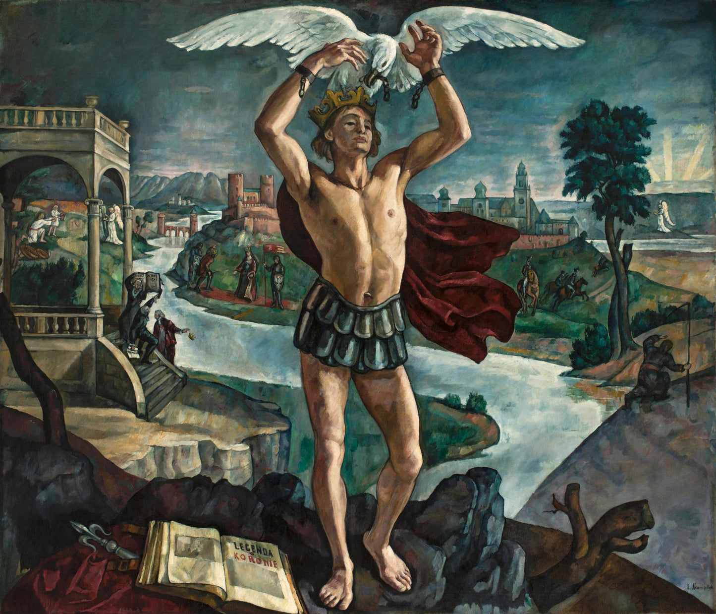 {{ product_title }} Fine Art Print | {{ product_vendor }} Jakero77 Roman Kramsztyk - Legend of the Crown (1916) Fine Art Print Art Print Jakero77