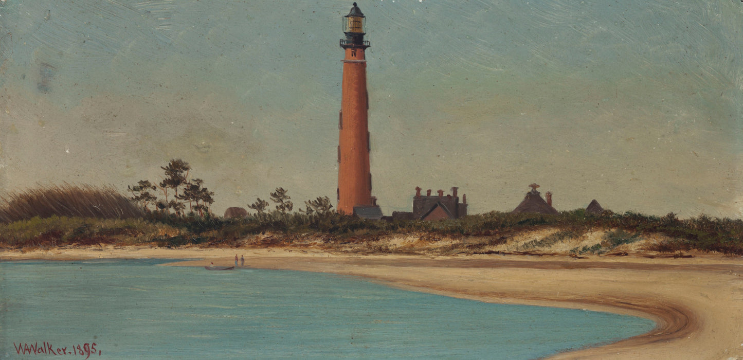 {{ product_title }} Fine Art Print | {{ product_vendor }} Jakero77 William Aiken Walker - Ponce de Leon Inlet Lighthouse Daytona Beach (1895) Fine Art Print Art Print Jakero77
