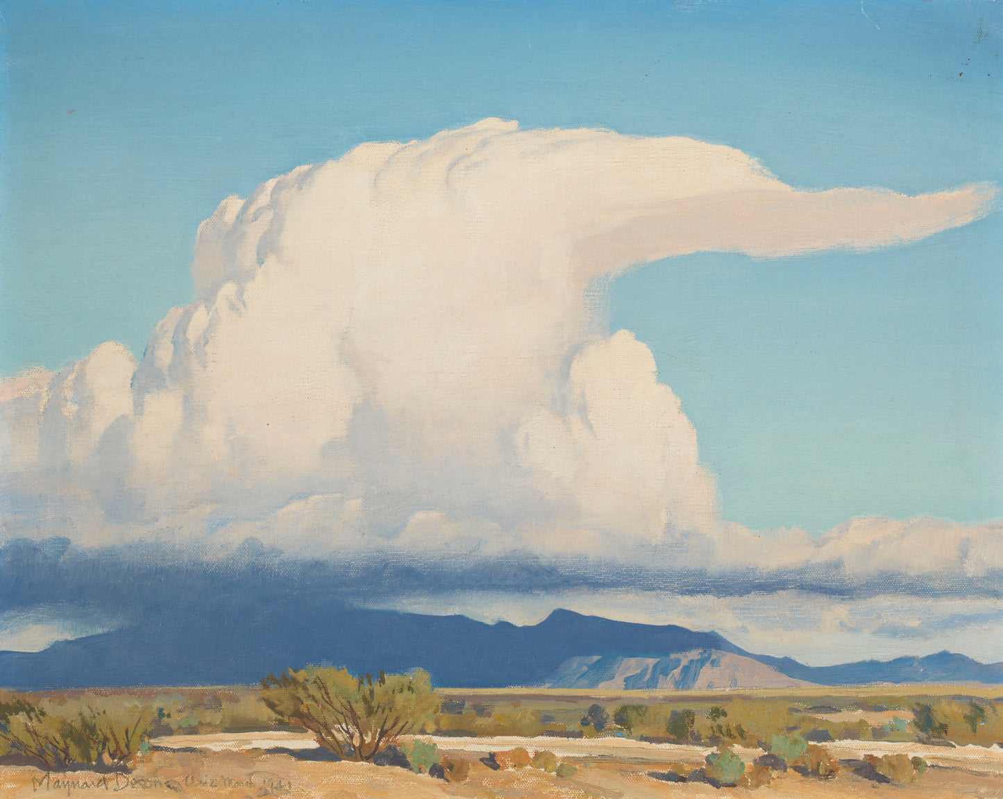 {{ product_title }} Fine Art Print | {{ product_vendor }} Jakero77 Maynard Dixon - Cloud Arizona Landscape March (1941) Fine Art Print Art Print Jakero77