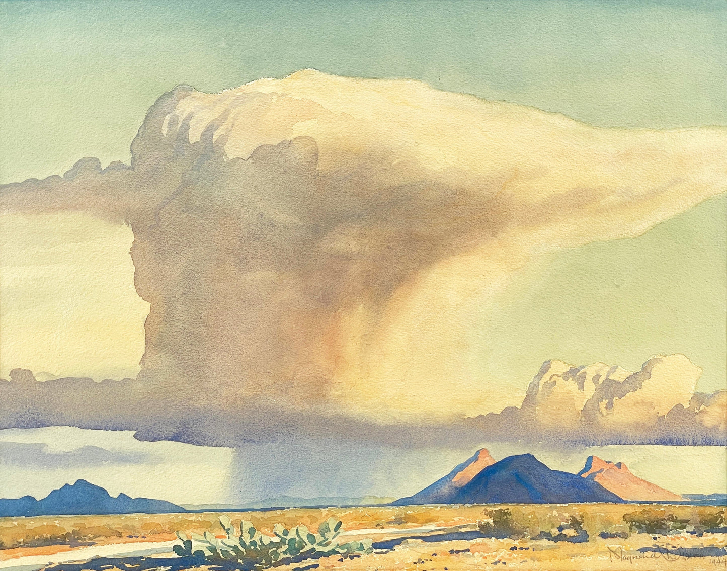 {{ product_title }} Fine Art Print | {{ product_vendor }} Jakero77 Maynard Dixon - Drought and Downpour (1944) Fine Art Print Art Print Jakero77