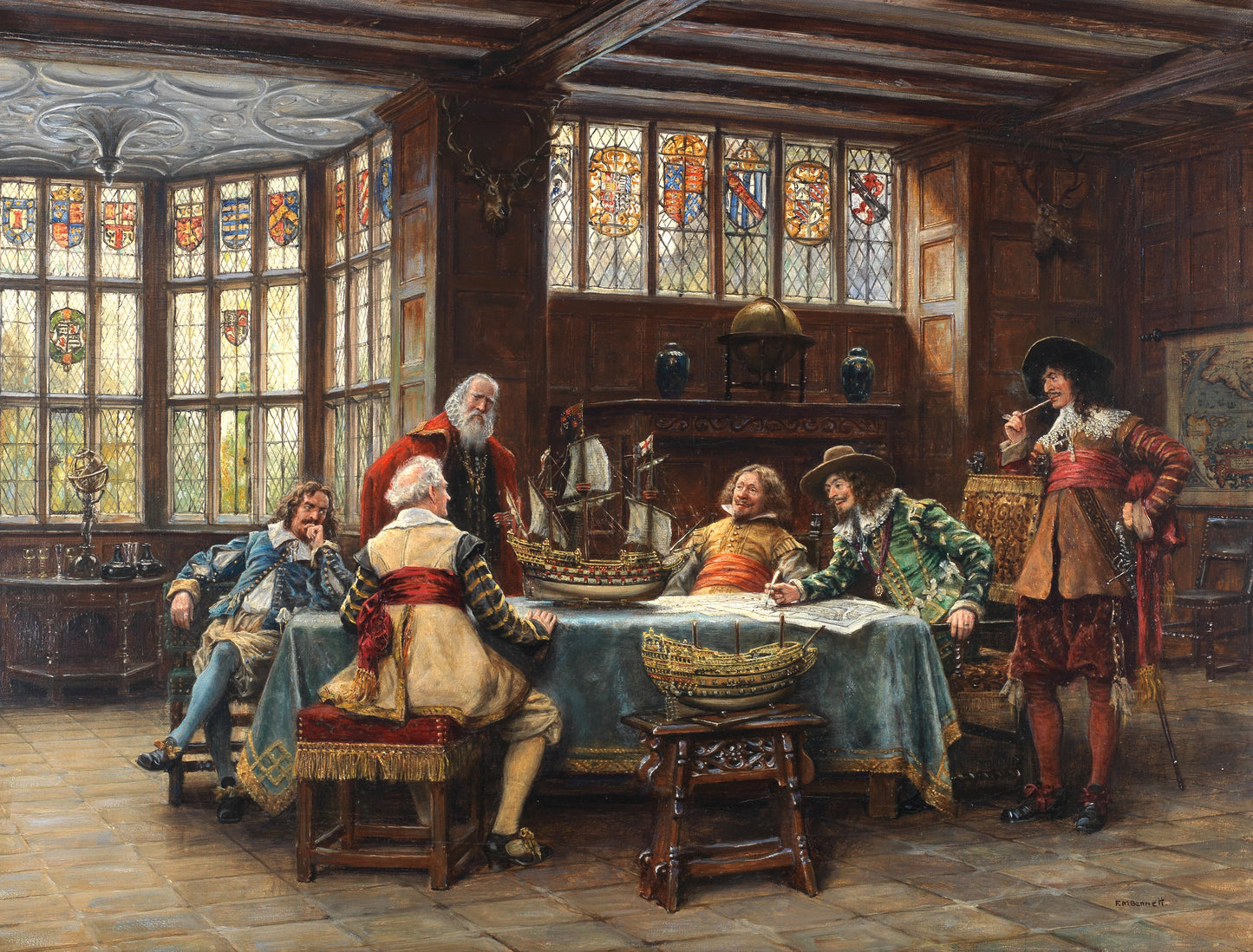 {{ product_title }} Fine Art Print | {{ product_vendor }} Jakero77 Frank Moss Bennett - The New Flagship (circa 1900s) Fine Art Print Art Print Jakero77