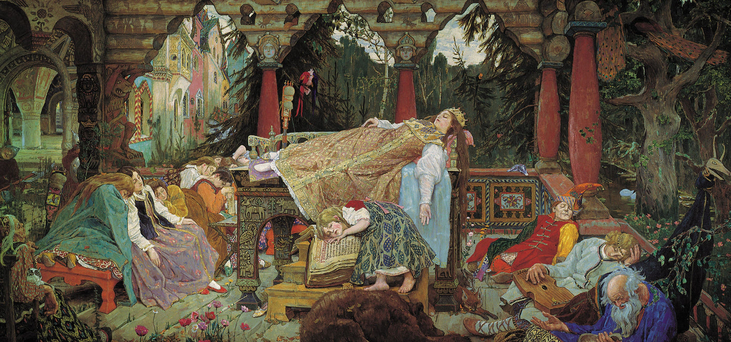 {{ product_title }} Fine Art Print | {{ product_vendor }} Jakero77 Viktor Vasnetsov - Sleeping Princess (1913-17) Fine Art Print Art Print Jakero77