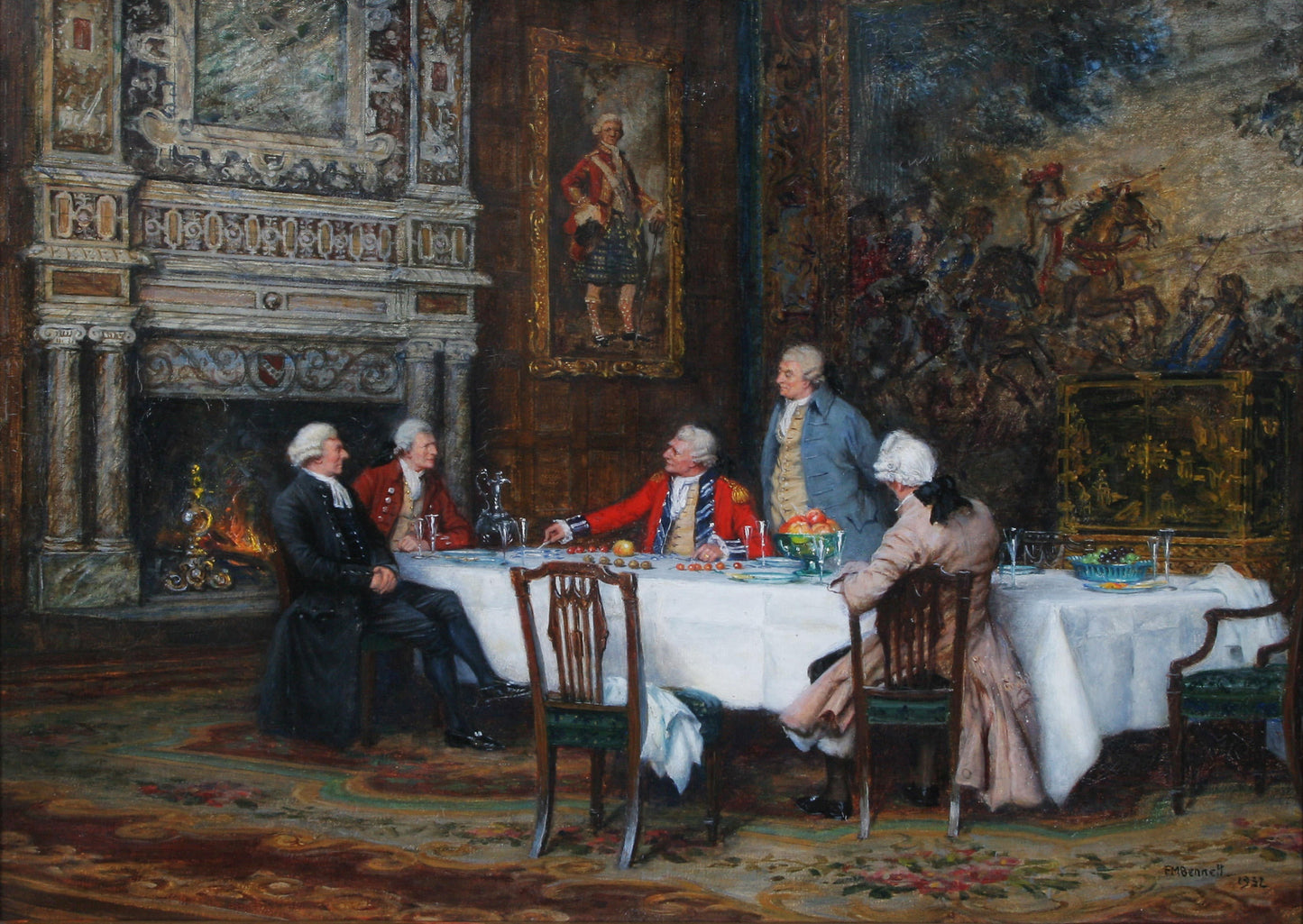 {{ product_title }} Fine Art Print | {{ product_vendor }} Jakero77 Frank Moss Bennett Recounting Old Battles 1932 Victorian Fine Art Print Art Print Jakero77