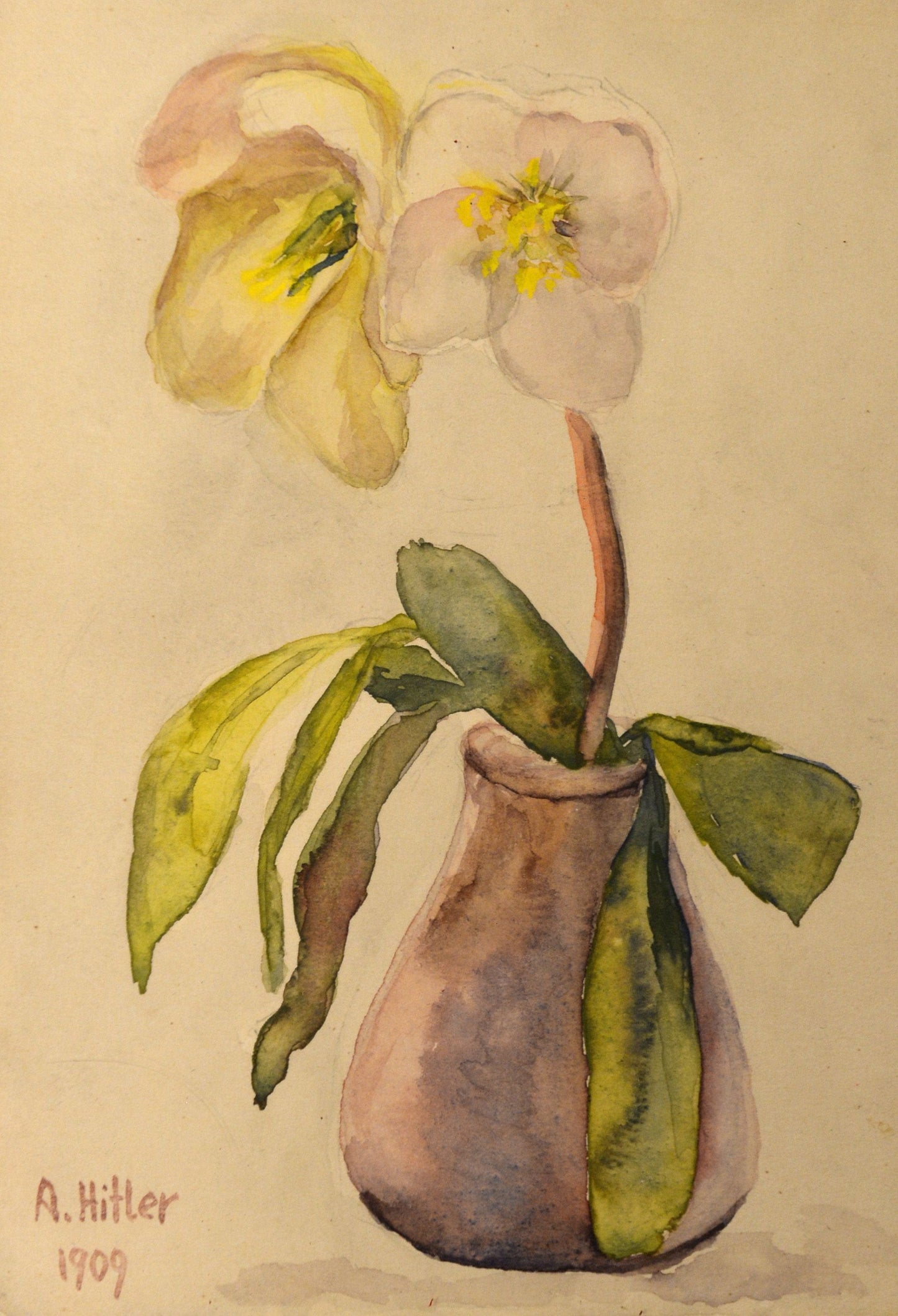 {{ product_title }} Fine Art Print | {{ product_vendor }} Jakero77 Adolf Hitler Blooming Flower Still Life 1909 Fine Art Print Art Print Jakero77