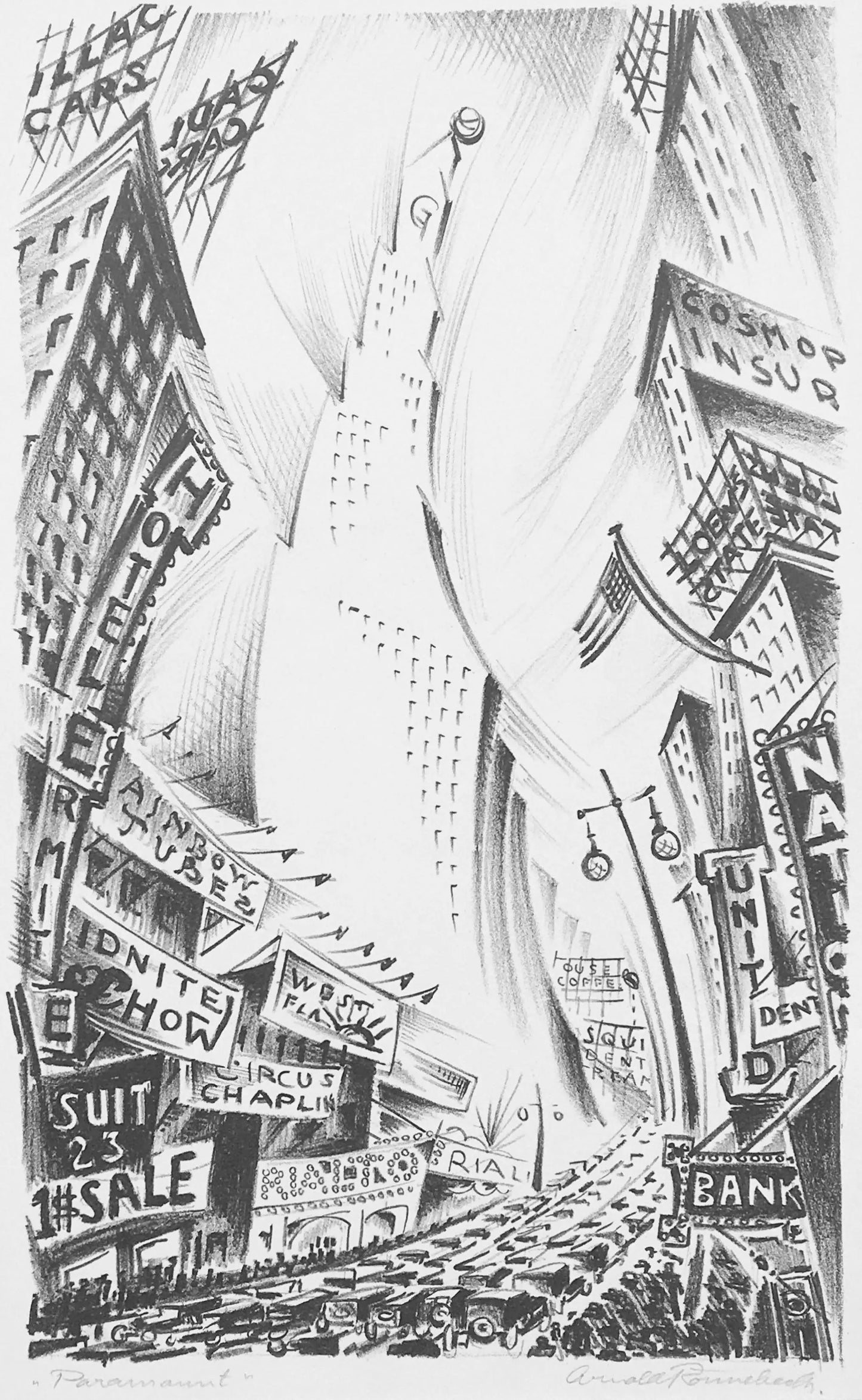 {{ product_title }} Fine Art Print | {{ product_vendor }} Jakero77 Arnold Ronnebeck - Paramount New York Broadway Boogie Woogie (1928) Fine Art Print Art Print Jakero77