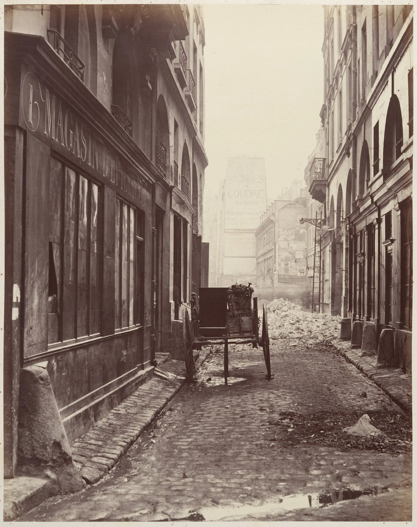 {{ product_title }} Fine Art Print | {{ product_vendor }} Jakero77 Charles Marville - Rue Estienne de la rue Boucher (1862) Paris Fine Art Print Art Print Jakero77
