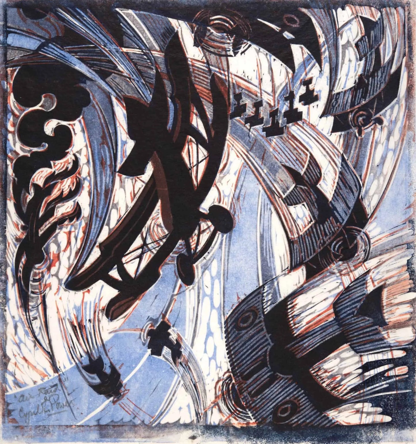 {{ product_title }} Fine Art Print | {{ product_vendor }} Jakero77 Cyril Edward Power - Air Raid (1936) - 17" x 22" Fine Art Print Art Print Jakero77