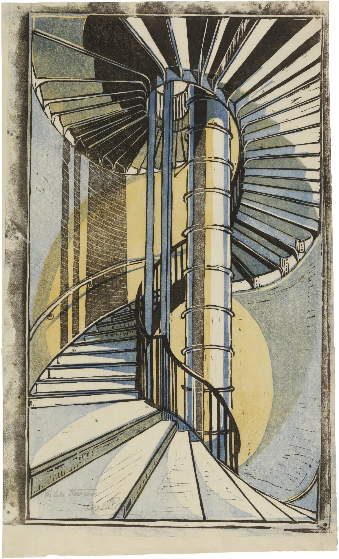 {{ product_title }} Fine Art Print | {{ product_vendor }} Jakero77 Cyril Power - The Tube Staircase (1929) - 17" x 22" Fine Art Print Art Print Jakero77