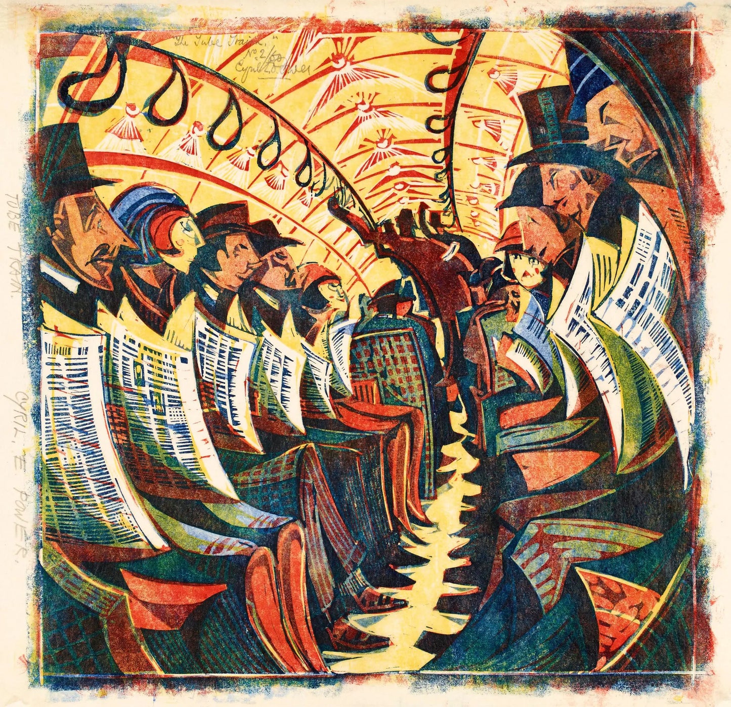 {{ product_title }} Fine Art Print | {{ product_vendor }} Jakero77 Cyril Power - The Tube Train (1934) - 17" x 22" Fine Art Print Art Print Jakero77