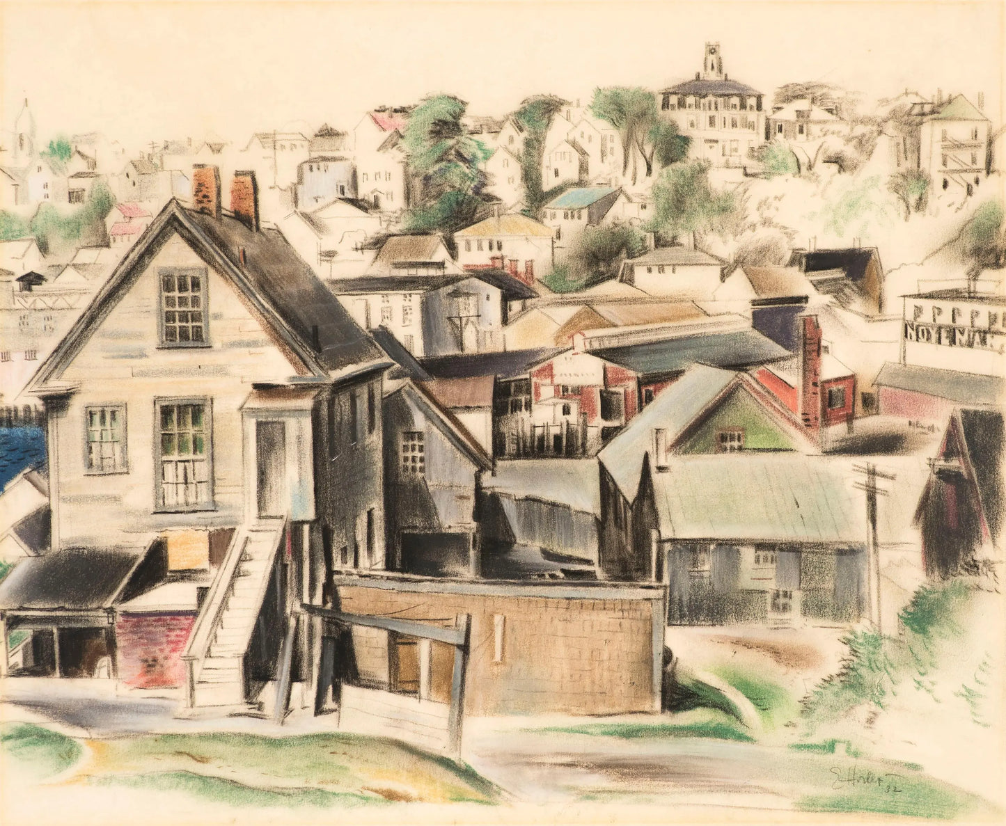 {{ product_title }} Fine Art Print | {{ product_vendor }} Jakero77 Earl Horter - Gloucester Massachusetts (1932) Fine Art Print Art Print Jakero77