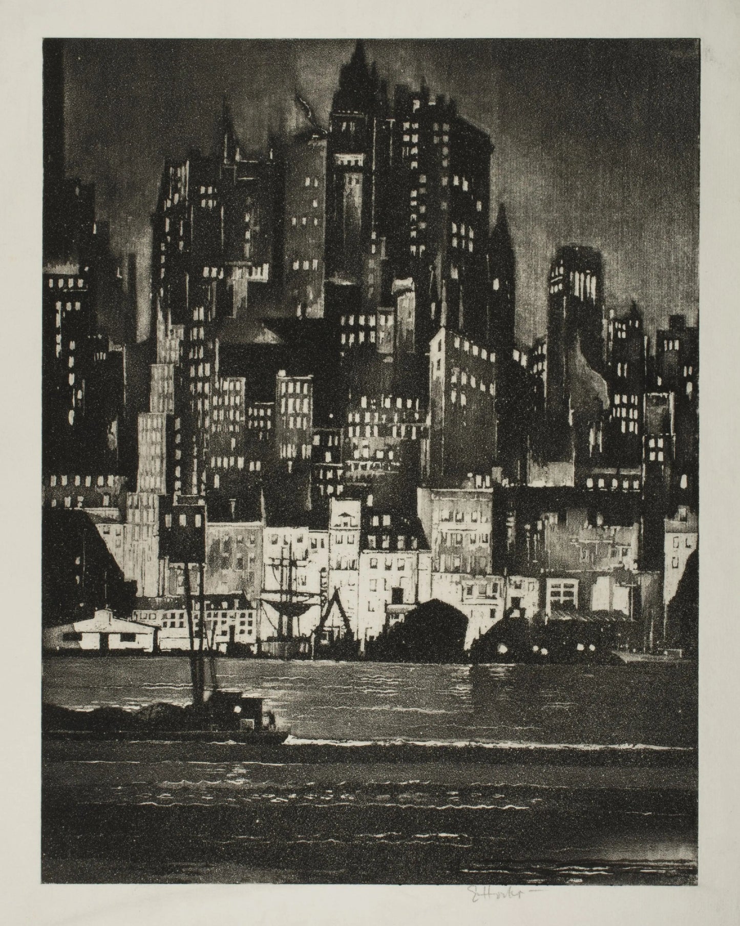 {{ product_title }} Fine Art Print | {{ product_vendor }} Jakero77 Earl Horter - Manhattan Night (1932) Fine Art Print Art Print Jakero77