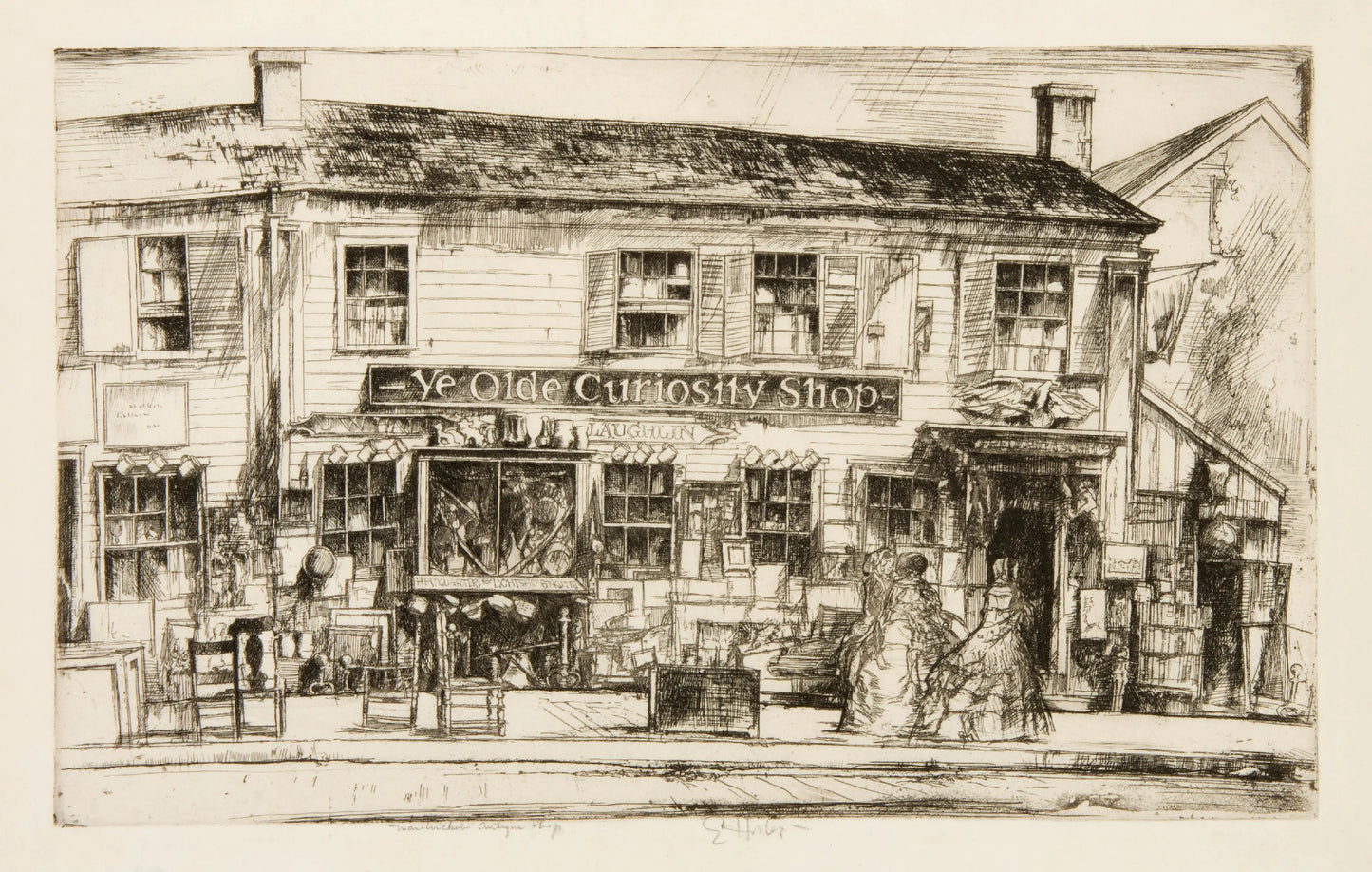 {{ product_title }} Fine Art Print | {{ product_vendor }} Jakero77 Earl Horter - Ye Olde Curiosity Shop Nantucket (1913) Fine Art Print Art Print Jakero77