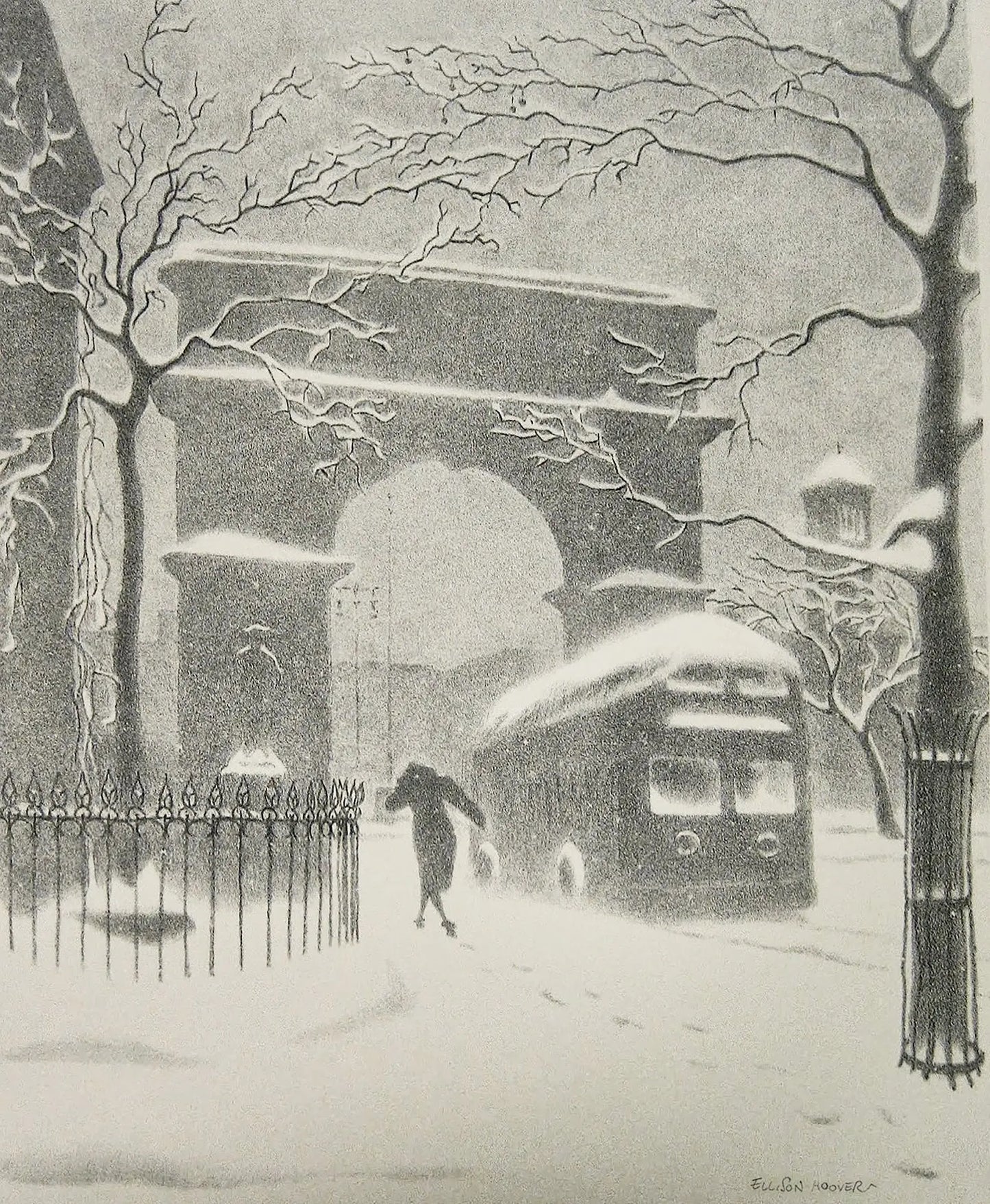 {{ product_title }} Fine Art Print | {{ product_vendor }} Jakero77 Ellison Hoover - Washington Arch New York City (1930) - 17" x 22" Fine Art Print Art Print Jakero77