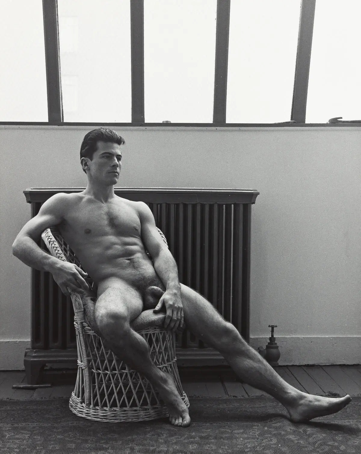 {{ product_title }} Fine Art Print | {{ product_vendor }} Jakero77 George Platt Lynes - Alexander Jensen Yow Nude Sitting (circa 1950) Gay Interest Fine Art Print Art Print Jakero77