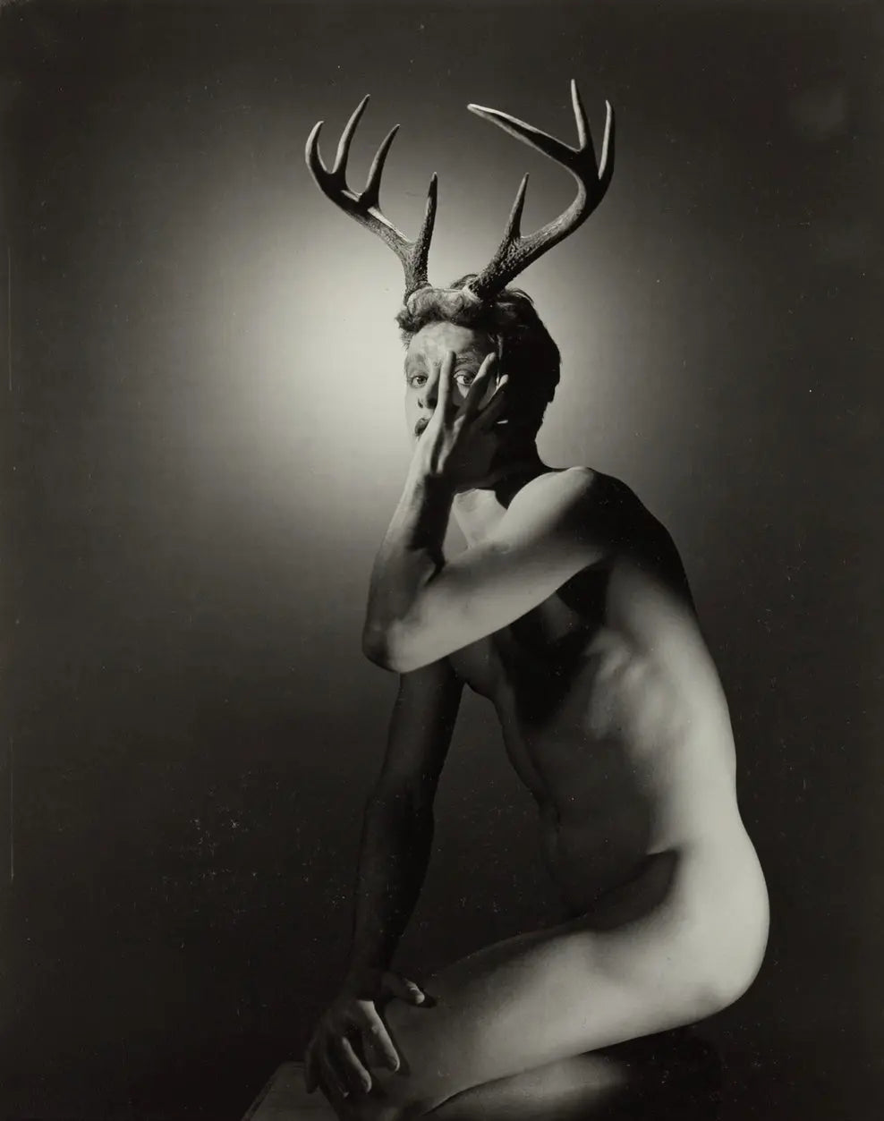 {{ product_title }} Fine Art Print | {{ product_vendor }} Jakero77 George Platt Lynes - Nude Male in Actaeon Greek Myth (1937) Fine Art Print Art Print Jakero77
