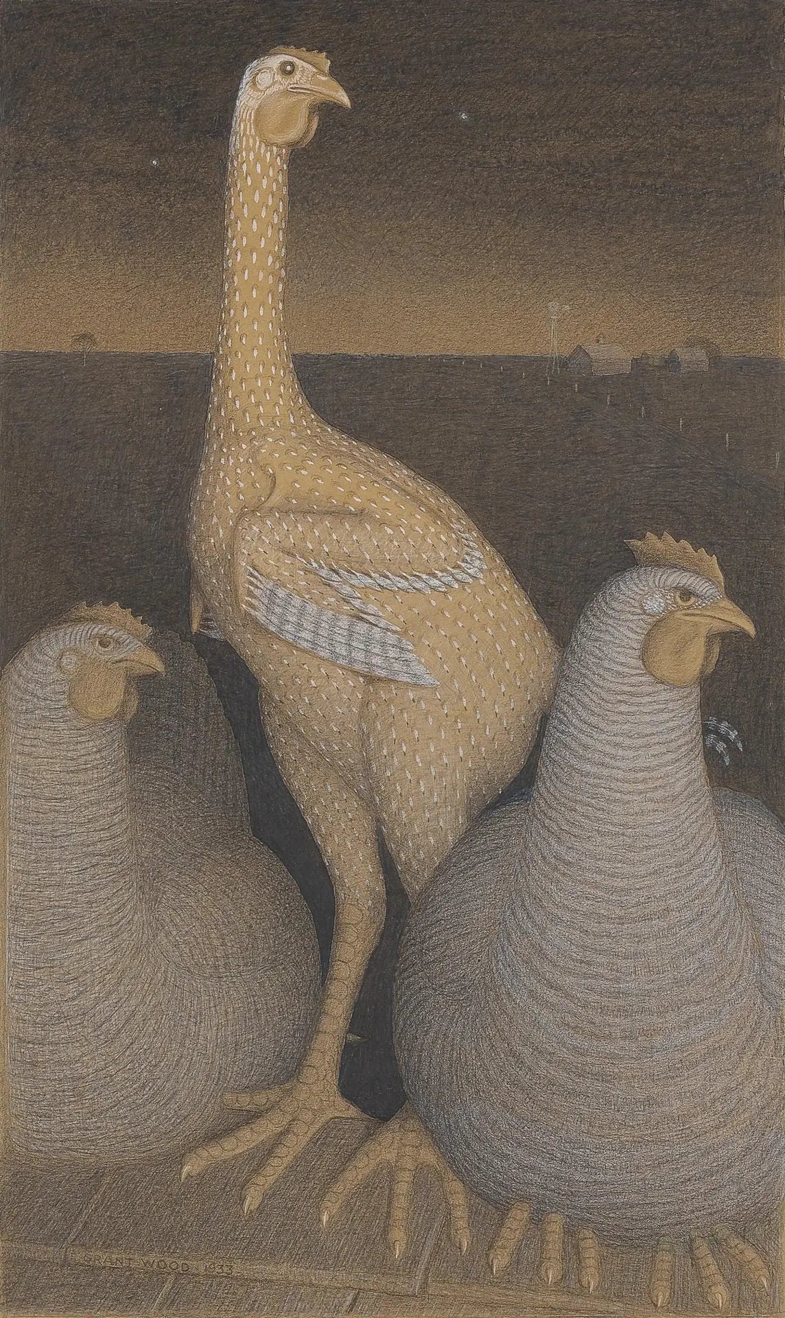 {{ product_title }} Fine Art Print | {{ product_vendor }} Jakero77 Grant Wood - Adolescence (1933) Puberty Fine Art Print Art Print Jakero77