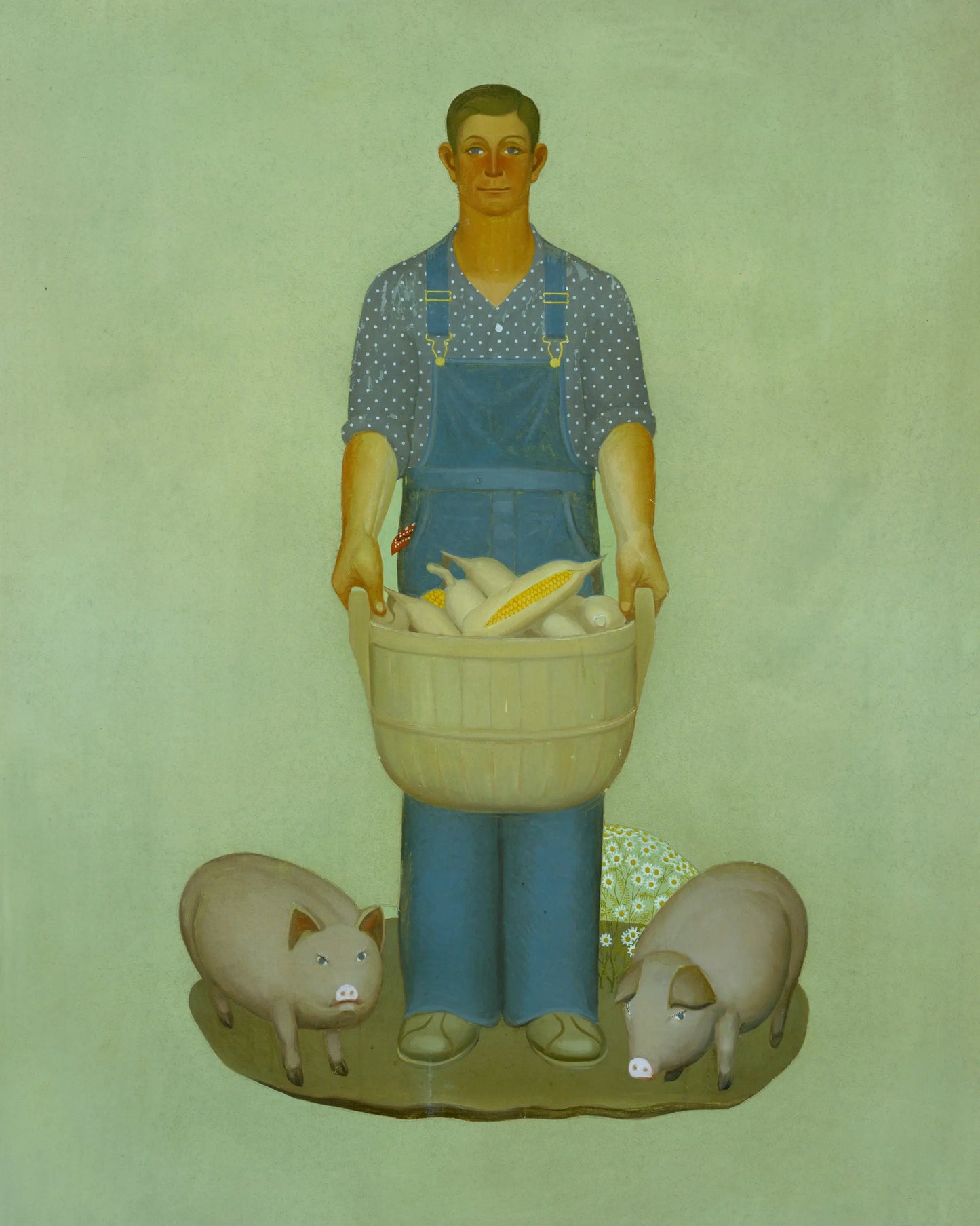 {{ product_title }} Fine Art Print | {{ product_vendor }} Jakero77 Grant Wood - Farmer with Pigs and Corn (1932) Fine Art Print Art Print Jakero77