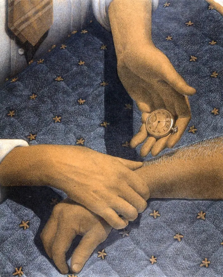 {{ product_title }} Fine Art Print | {{ product_vendor }} Jakero77 Grant Wood - General Practitioner Taking Pulse (1920) Fine Art Print Art Print Jakero77