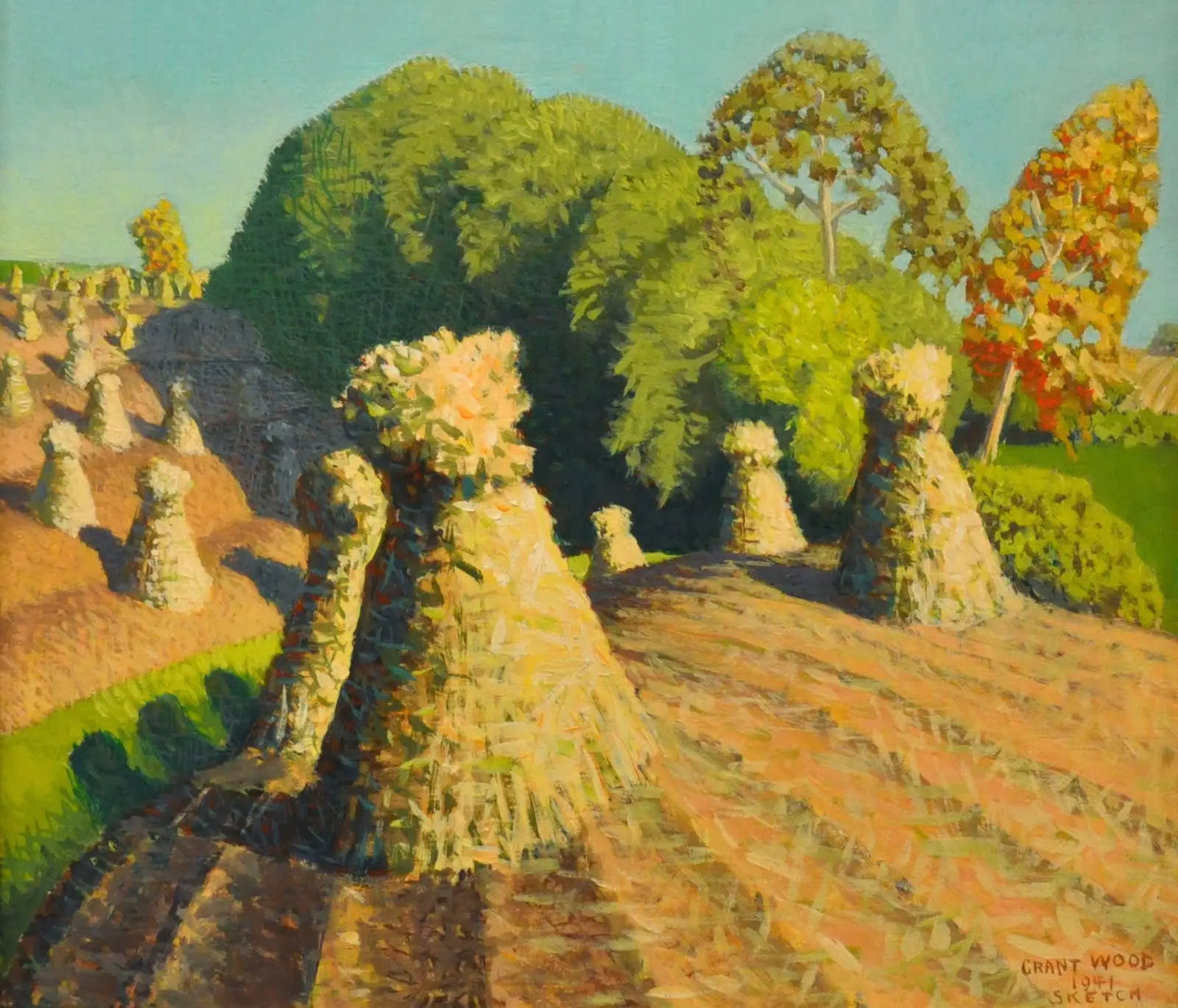 {{ product_title }} Fine Art Print | {{ product_vendor }} Jakero77 Grant Wood - Iowa Cornfield (1941) Fine Art Print Art Print Jakero77