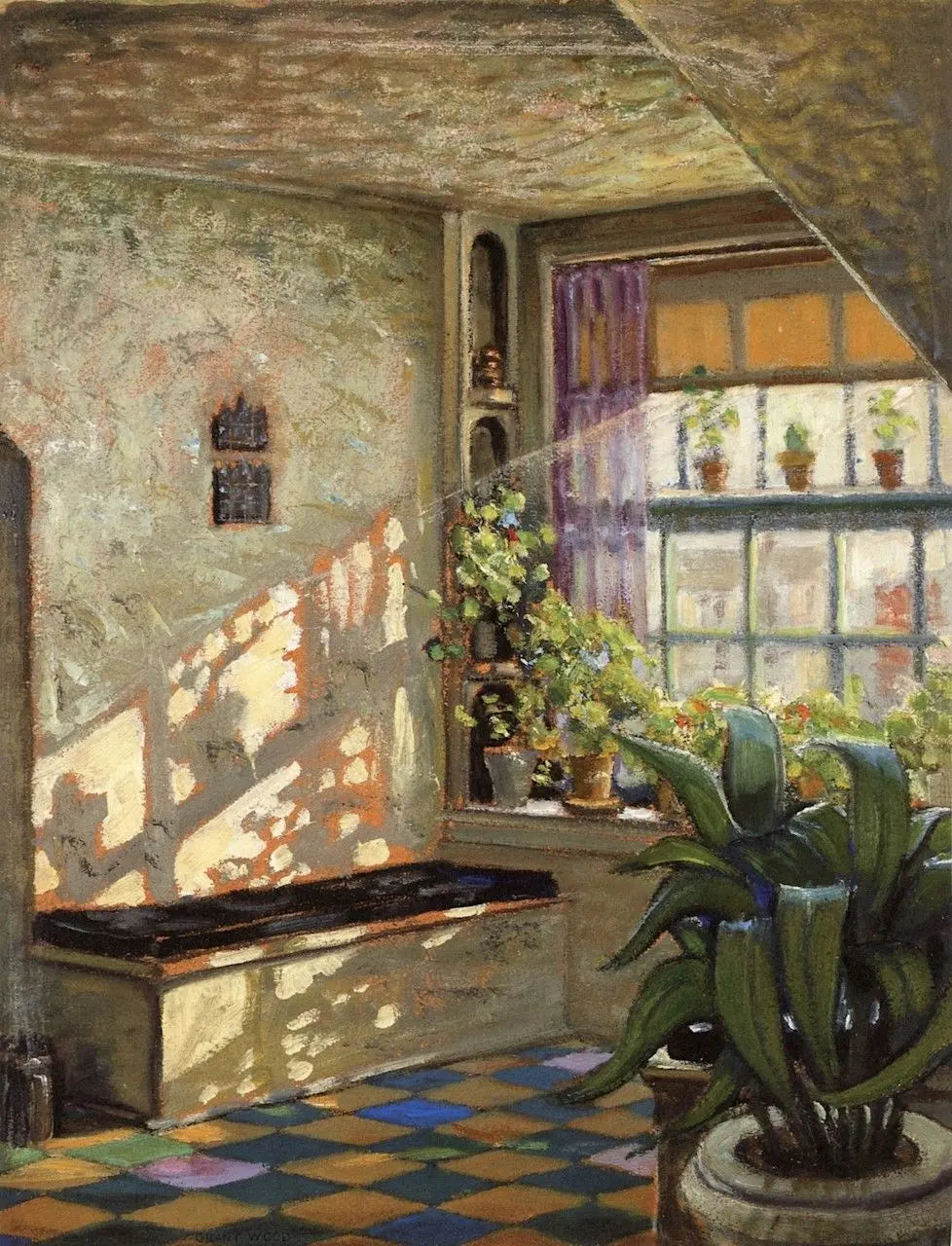 {{ product_title }} Fine Art Print | {{ product_vendor }} Jakero77 Grant Wood - Sunlit Studio (1928) Fine Art Print Art Print Jakero77