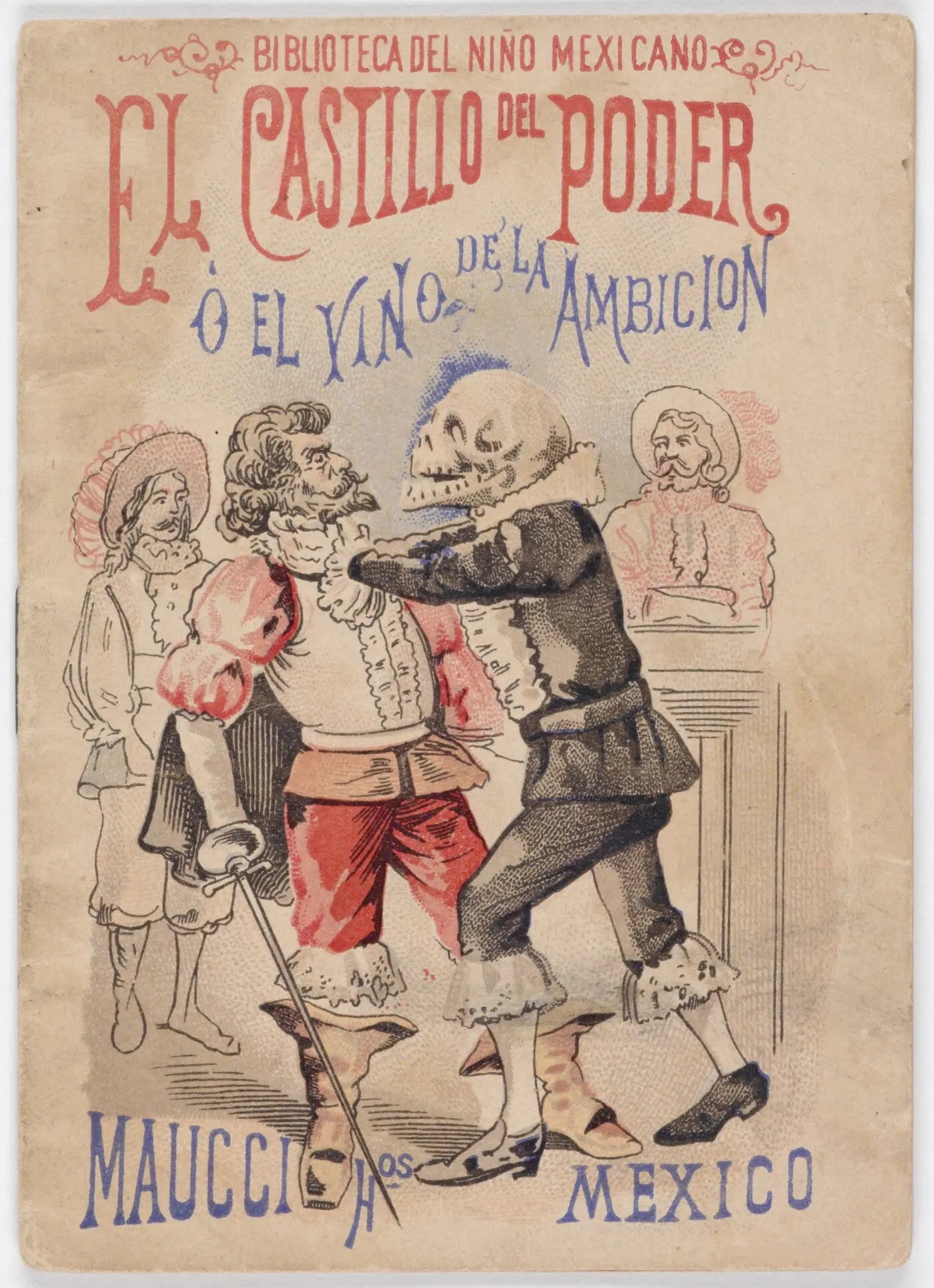 {{ product_title }} Fine Art Print | {{ product_vendor }} Jakero77 Jose Guadalupe Posada - Castle of Power, Wine of Ambition (1900) - 17"x22" Print Art Print Jakero77