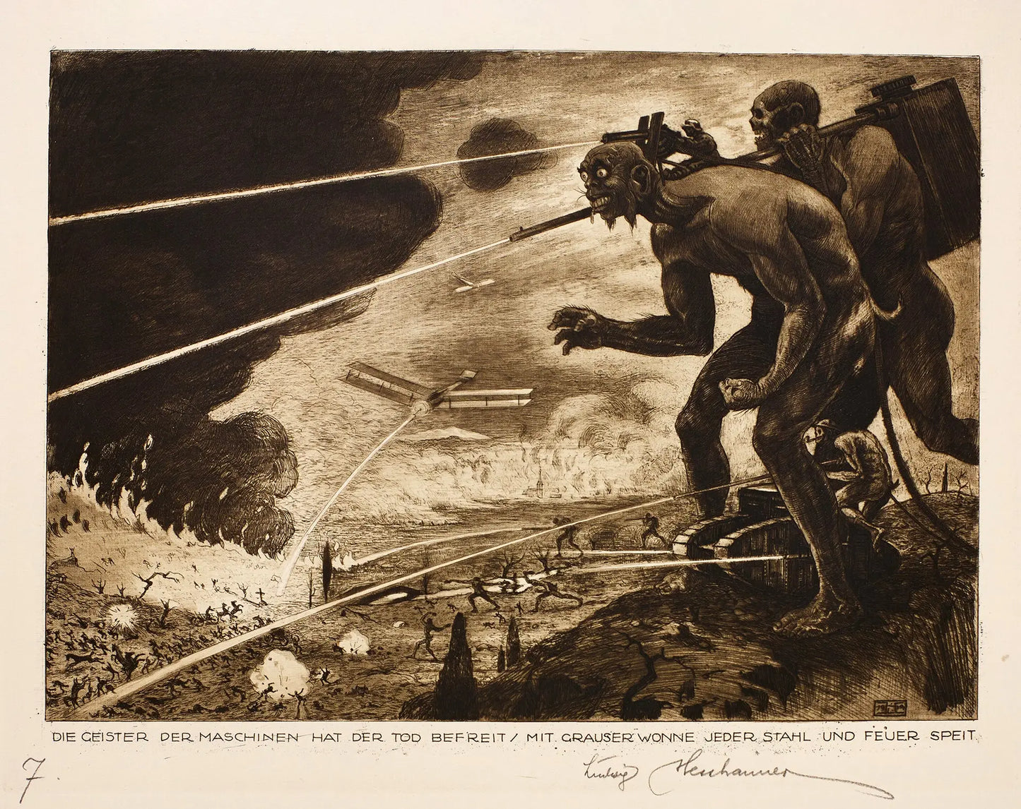 {{ product_title }} Fine Art Print | {{ product_vendor }} Jakero77 Ludwig Hesshaimer - Death Freed Spirits of the Machine (1921) - 17"x22" Art Print Art Print Jakero77