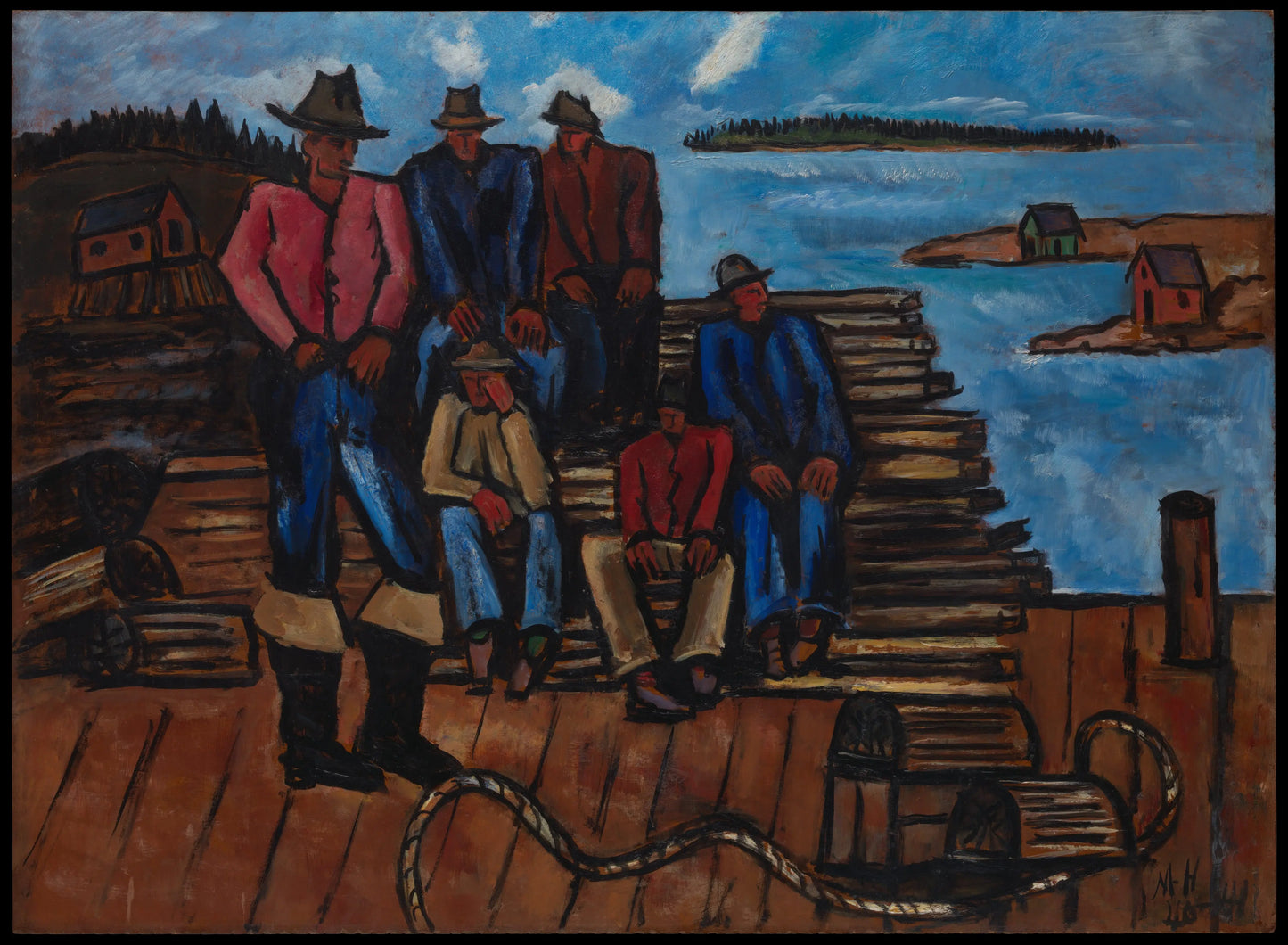 {{ product_title }} Fine Art Print | {{ product_vendor }} Jakero77 Marsden Hartley - Lobster Fishermen (1940-41) Fine Art Print Art Print Jakero77