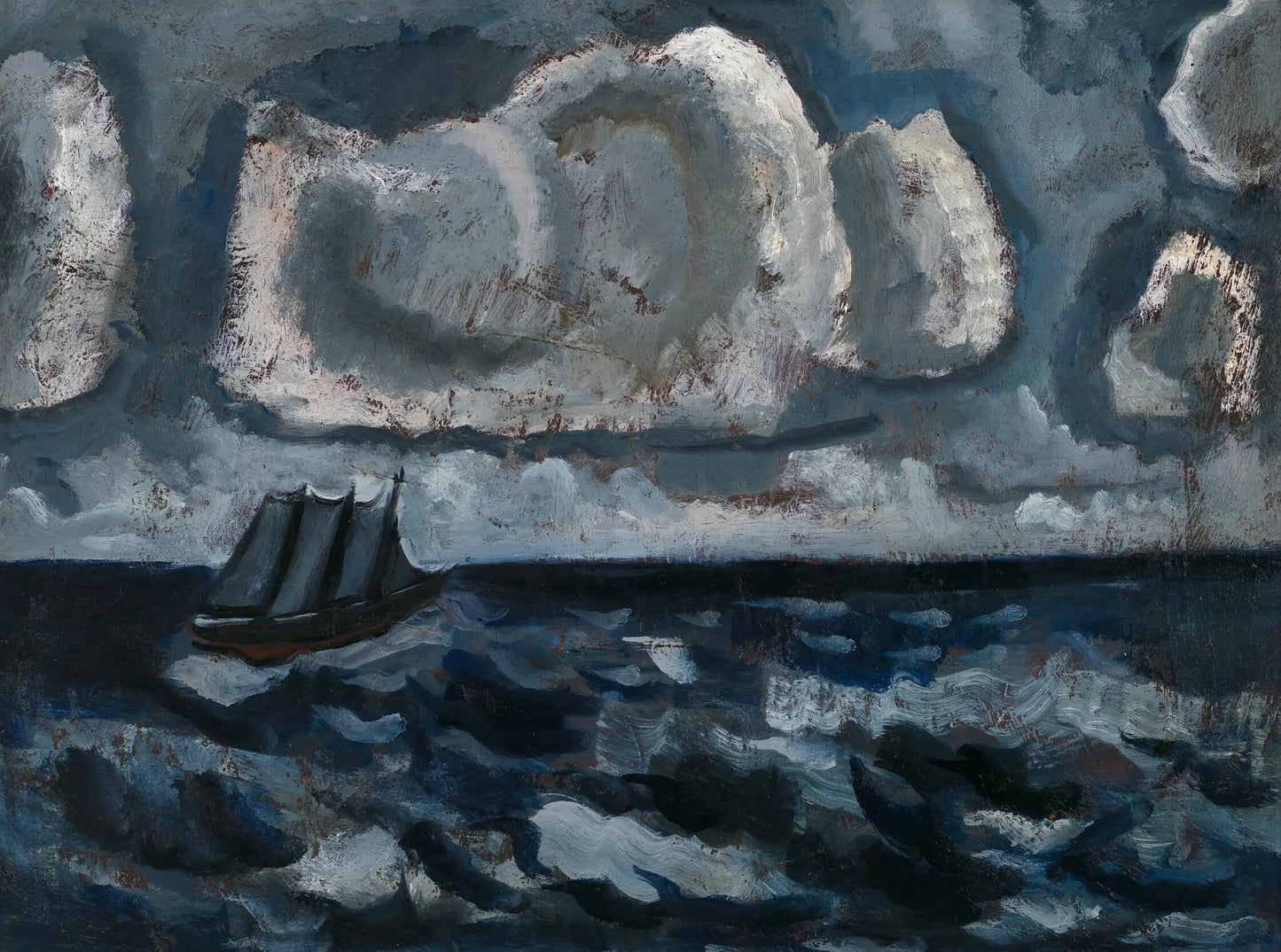 {{ product_title }} Fine Art Print | {{ product_vendor }} Jakero77 Marsden Hartley - Three Masted Boat (1936) Fine Art Print Art Print Jakero77
