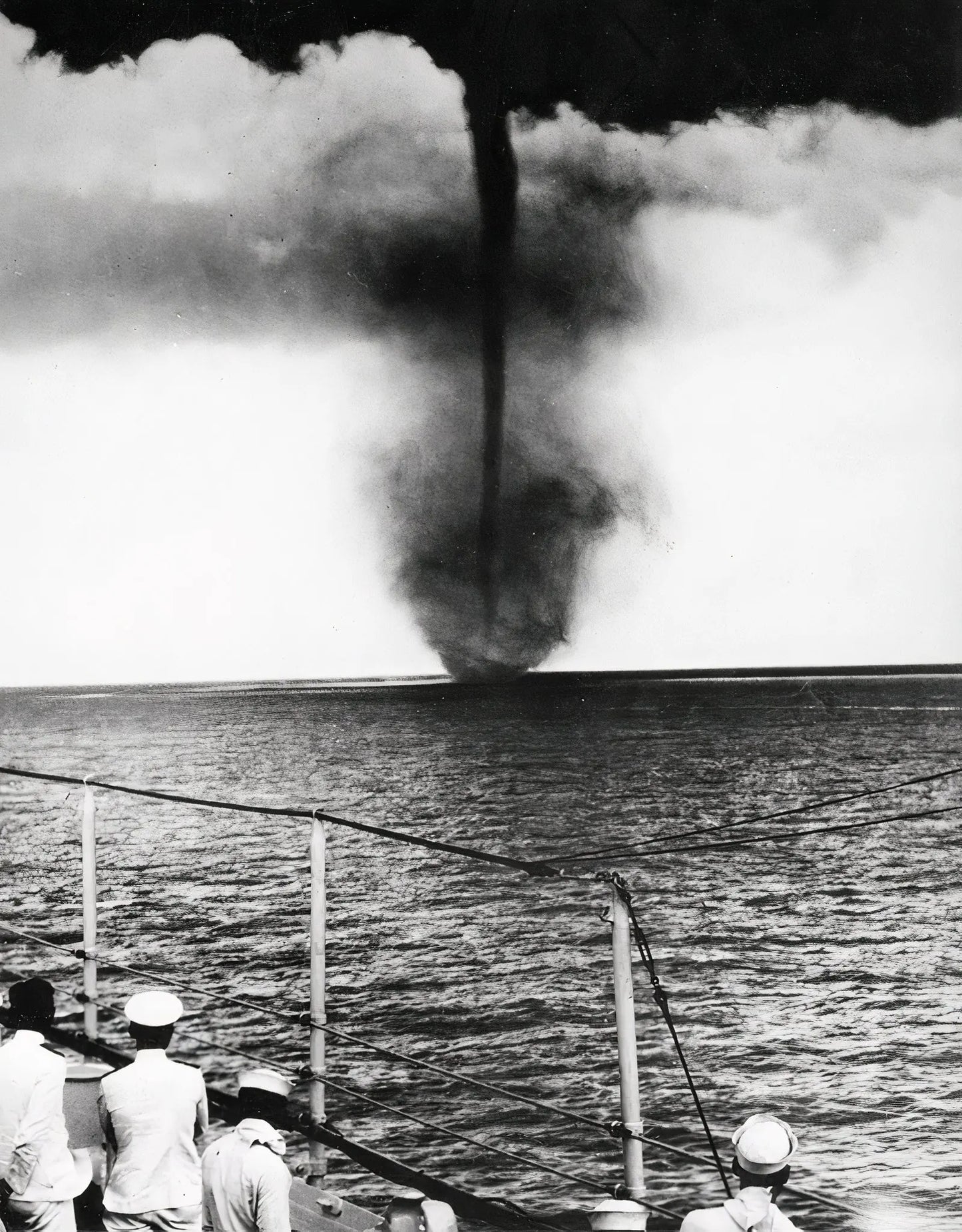 {{ product_title }} Fine Art Print | {{ product_vendor }} Jakero77 US Navy - Water Spout Tornado in Ocean (circa 1930) Fine Art Print Art Print Jakero77