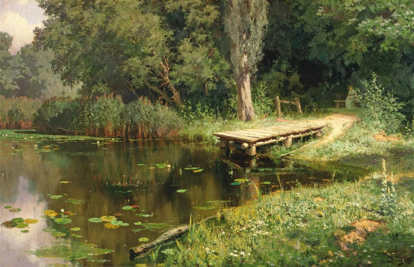 {{ product_title }} Fine Art Print | {{ product_vendor }} Jakero77 Vasily Polenov - An Overgrown Pond (1879) Relaxing Landscape Fine Art Print Art Print Jakero77