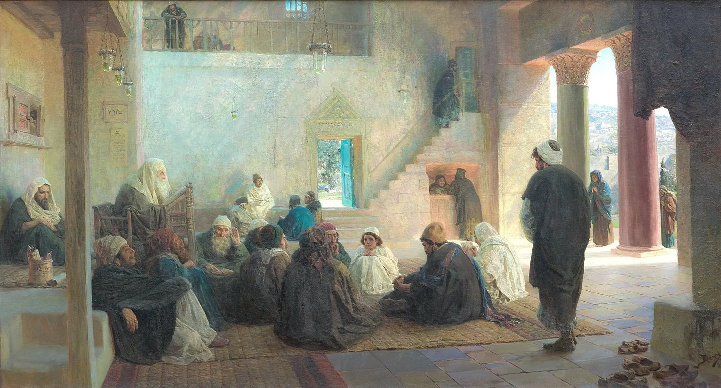 {{ product_title }} Fine Art Print | {{ product_vendor }} Jakero77 Vasily Polenov - Christ Among the Doctors (1896) Fine Art Print Art Print Jakero77