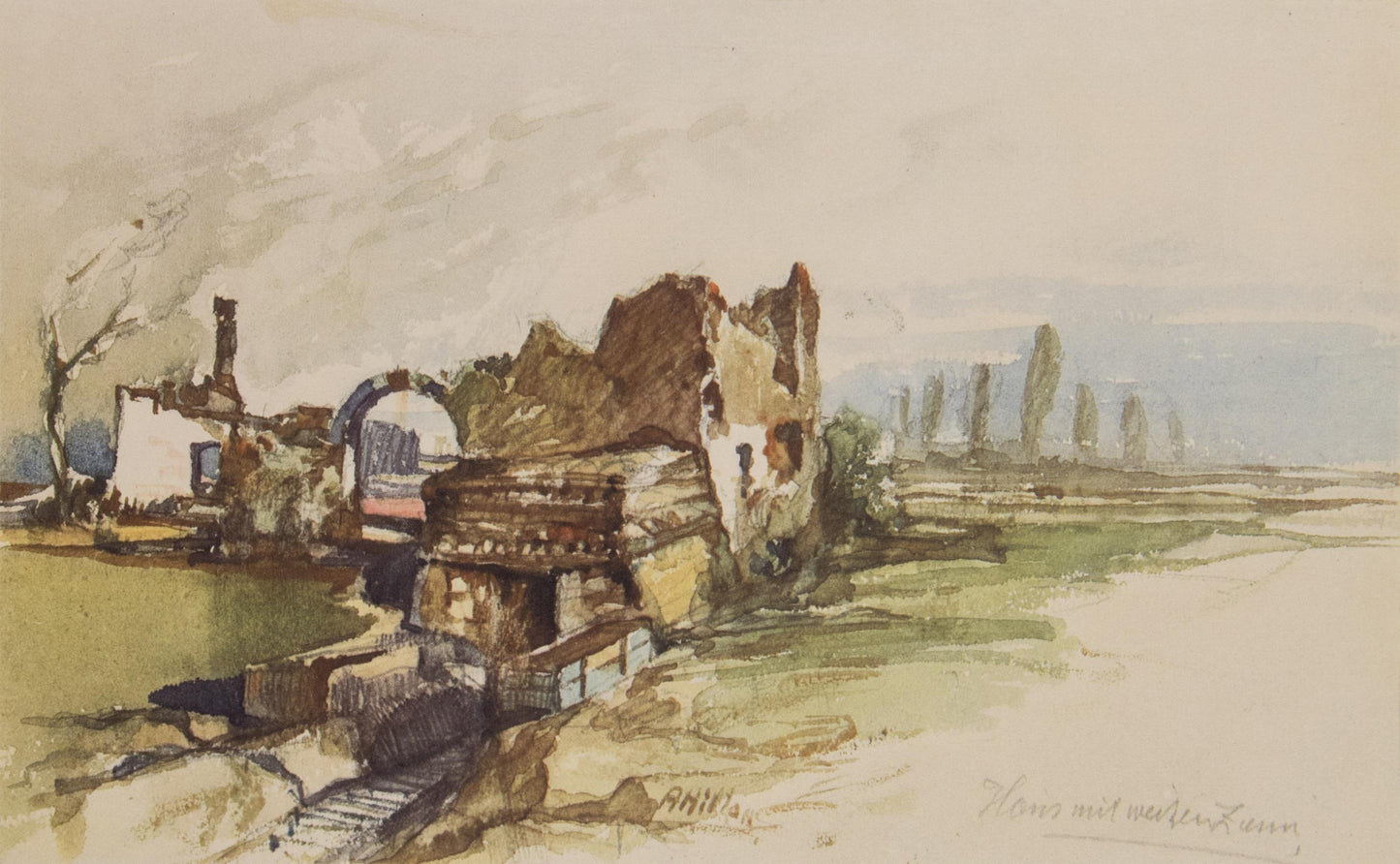 {{ product_title }} Fine Art Print | {{ product_vendor }} Jakero77 Adolf Hitler House with White Fence 1917 Fine Art Print Art Print Jakero77