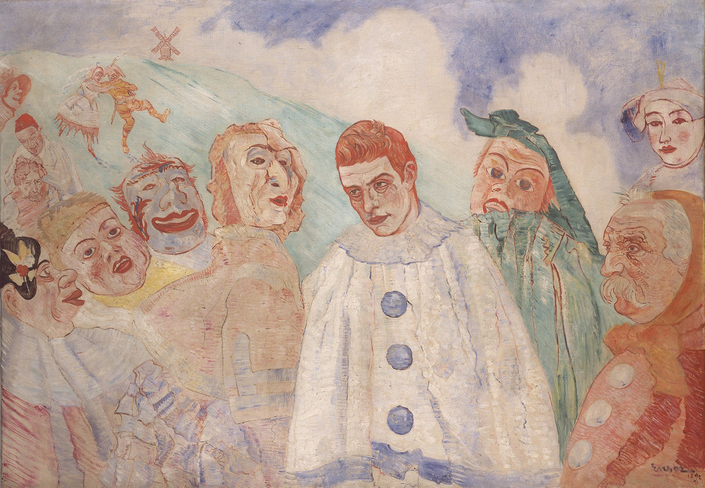 {{ product_title }} Fine Art Print | {{ product_vendor }} Jakero77 James Ensor Pierrot's Despair Jealous Pierrot 1892 Fine Art Print Art Print Jakero77