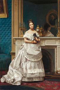 Jean Leon Gerome - Portrait of a Lady Marie Gerome (1867) Signed - 17" x 22" Print