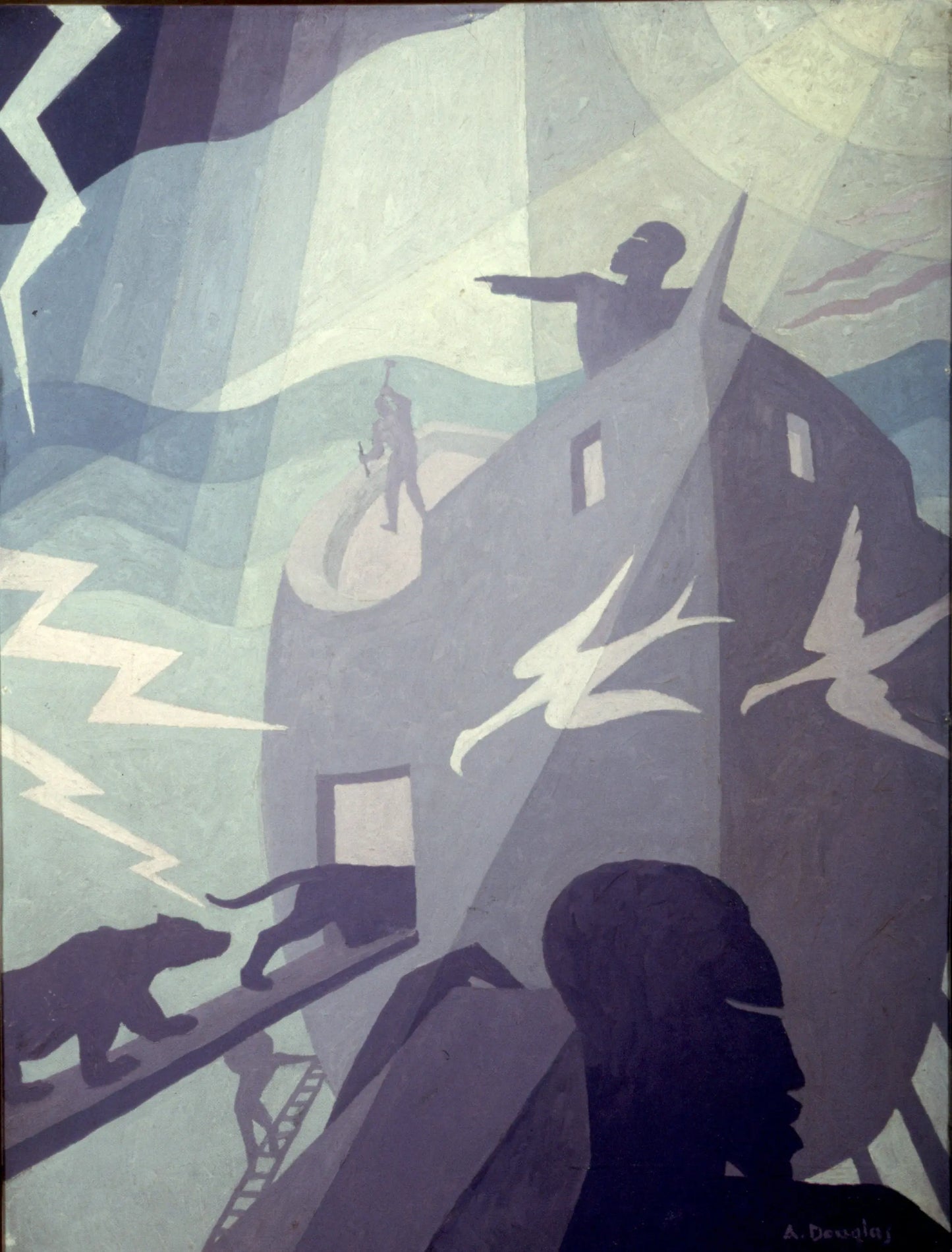 {{ product_title }} Fine Art Print | {{ product_vendor }} Jakero77 Aaron Douglas - Noah's Ark (1939) Signed - 17" x 22" Fine Art Print Art Print Jakero77