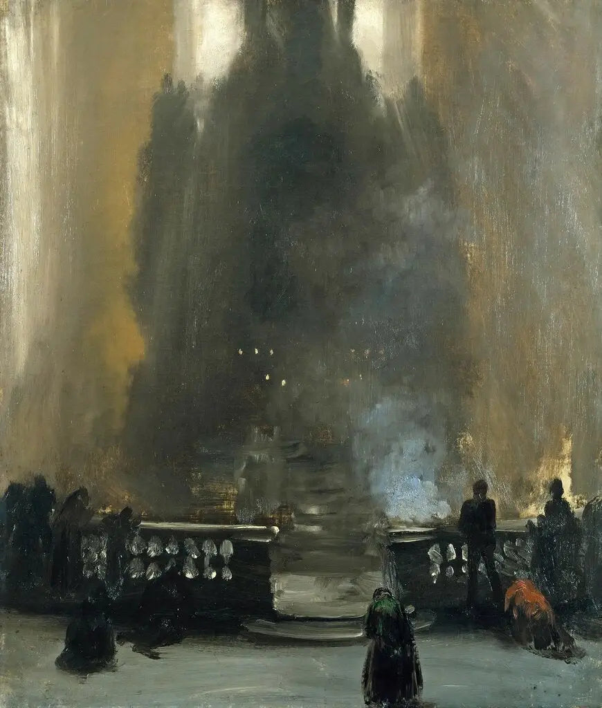 {{ product_title }} Fine Art Print | {{ product_vendor }} Jakero77 Adolph von Menzel - Church Interior Germany (1852-55) - 17" x 22" Fine Art Print Art Print Jakero77