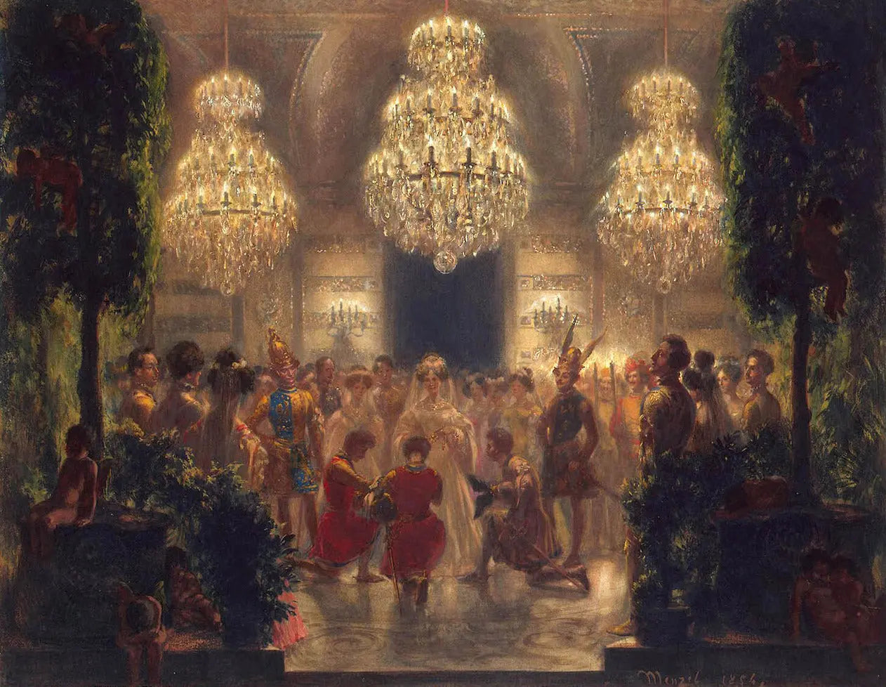 {{ product_title }} Fine Art Print | {{ product_vendor }} Jakero77 Adolph von Menzel - Holiday Rewards Ceremony (1829) Signed - 17"x22" Fine Art Print Art Print Jakero77