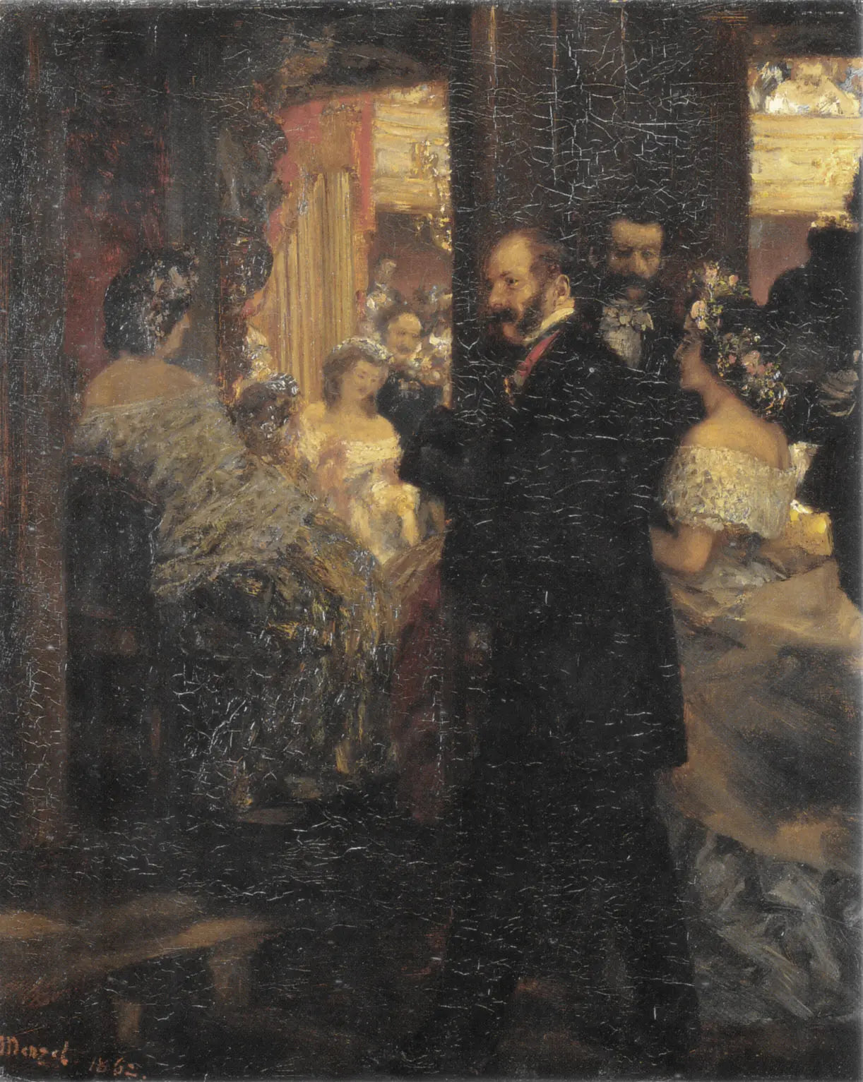 {{ product_title }} Fine Art Print | {{ product_vendor }} Jakero77 Adolph von Menzel - In the Opera House (1962) Signed - 17" x 22" Fine Art Print Art Print Jakero77