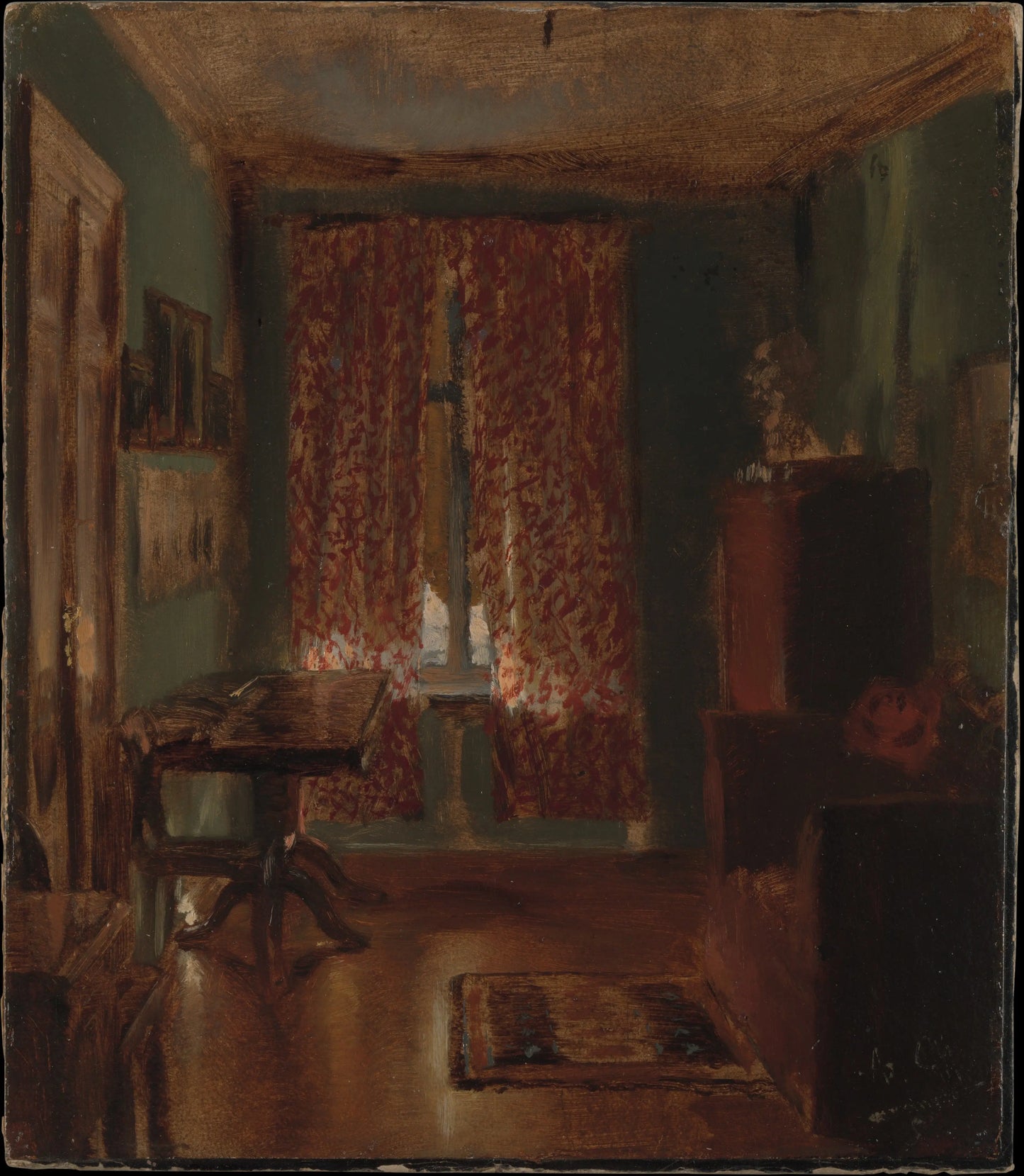 {{ product_title }} Fine Art Print | {{ product_vendor }} Jakero77 Adolph von Menzel - The Artist's Sitting Room in Ritterstrasse (1851) - 17" x 22" Fine Art Print Art Print Jakero77