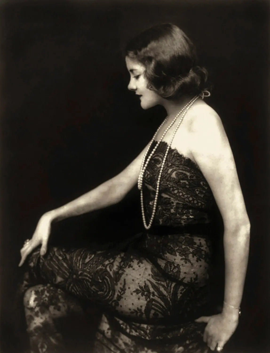 {{ product_title }} Fine Art Print | {{ product_vendor }} Jakero77 Alfred Cheney Johnston - Jeanne Eagels See Through Dress (1920s) - 17" x 22" Print Art Print Jakero77