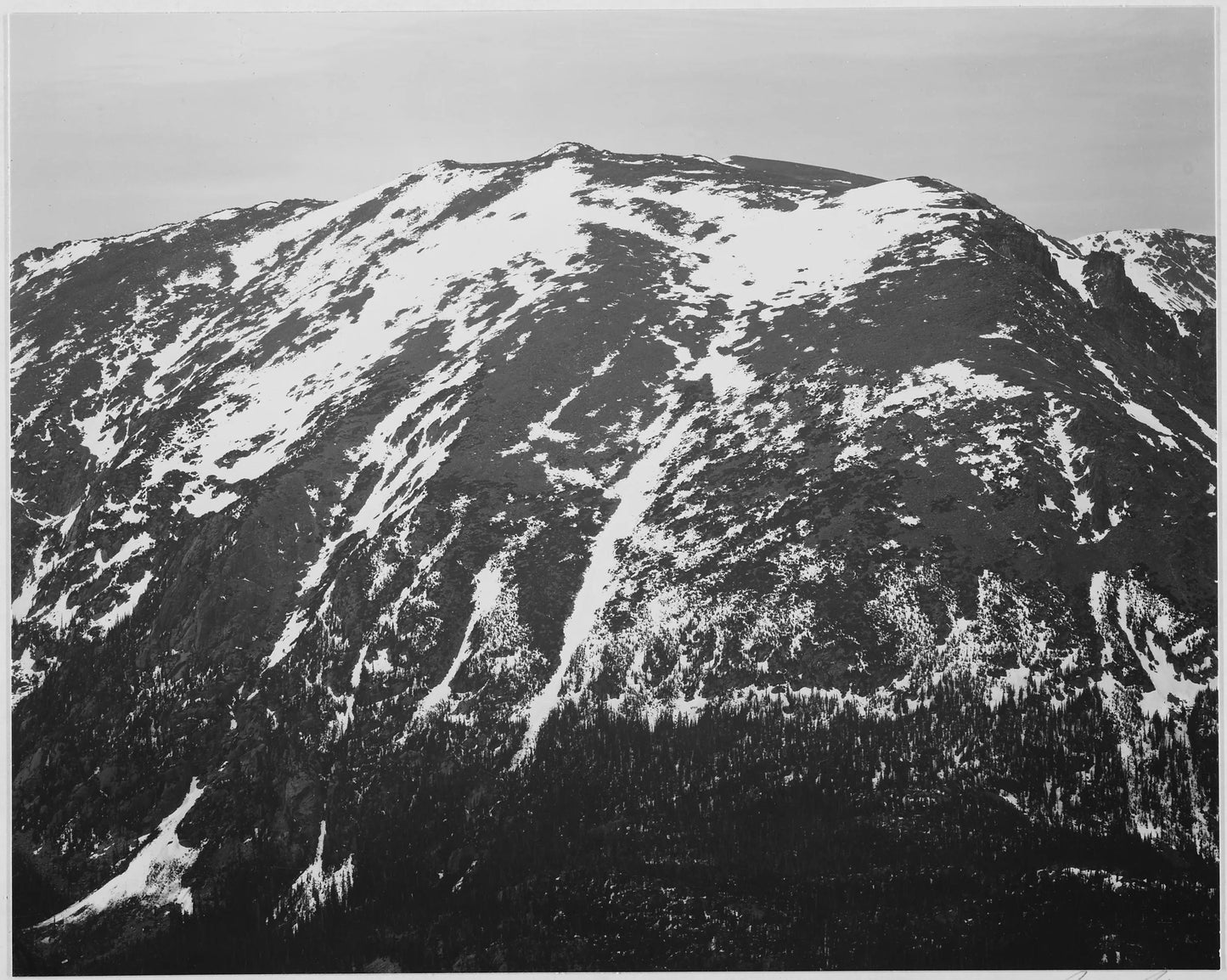 {{ product_title }} Fine Art Print | {{ product_vendor }} Jakero77 Ansel Adams - Barren Mountain Snow Rocky Mountain Park (1941) - 17" x 22" Print Art Print Jakero77