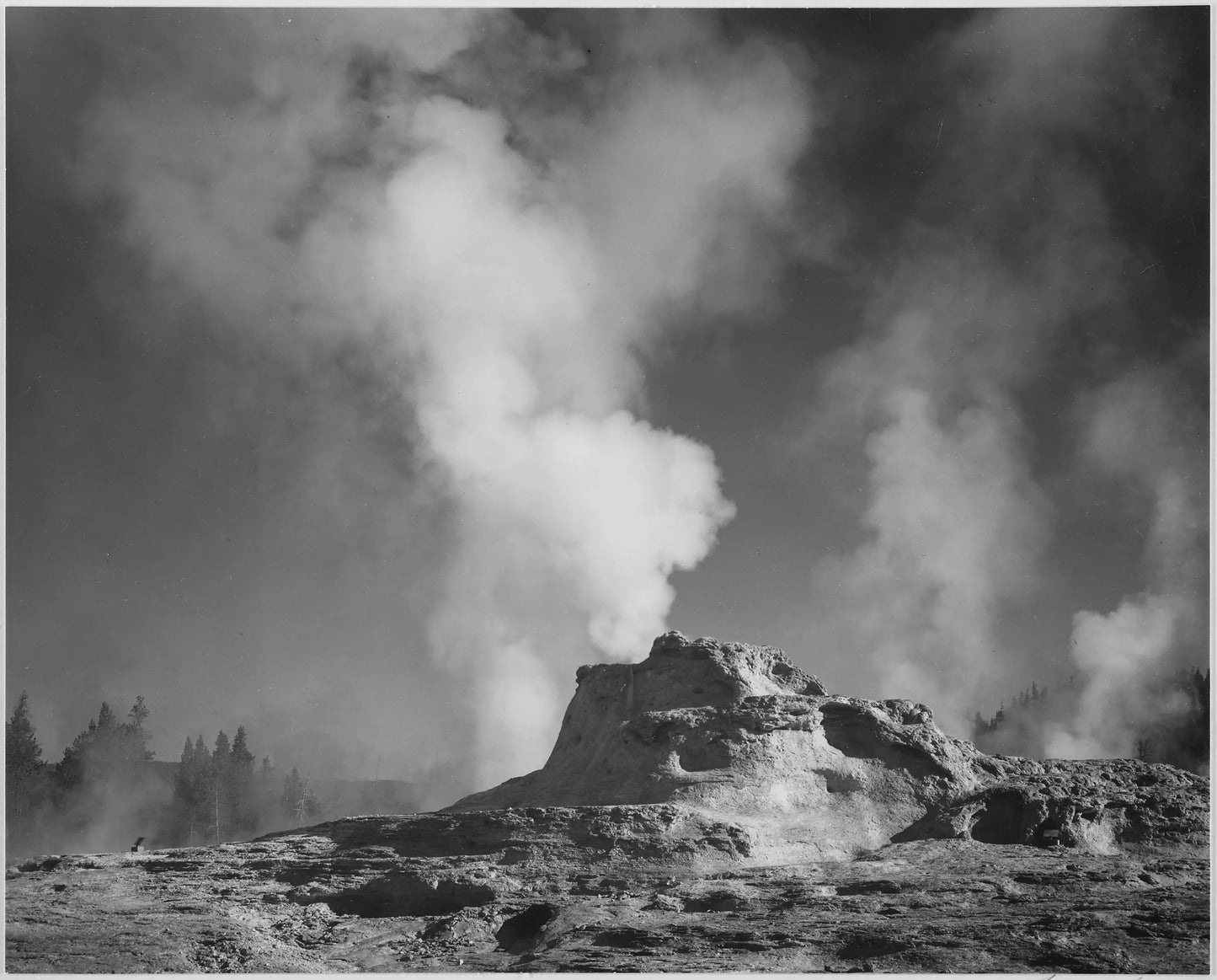 {{ product_title }} Fine Art Print | {{ product_vendor }} Jakero77 Ansel Adams - Castle Geyser Cove Yellowstone Park (1941) - 17"x22" Fine Art Print Art Print Jakero77